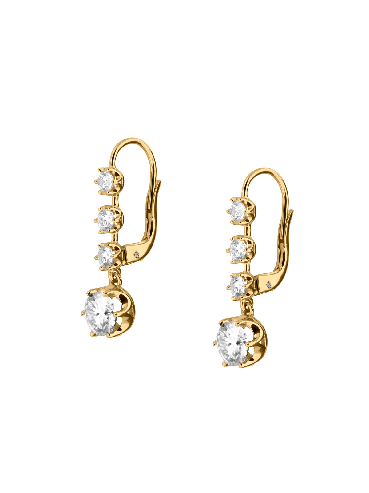 HENRIETTA 4-STONE DROP EARRINGS IN MOISSANITE