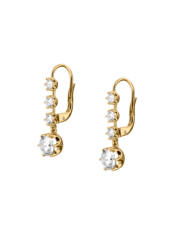 HENRIETTA 4-STONE DROP EARRINGS IN MOISSANITE
