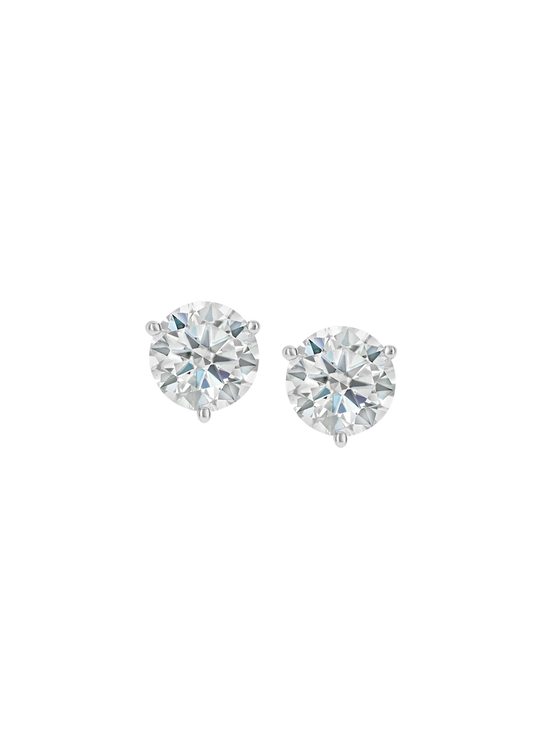 CLASSIC MARTINI STUD EARRINGS IN MOISSANITE, STERLING SILVER