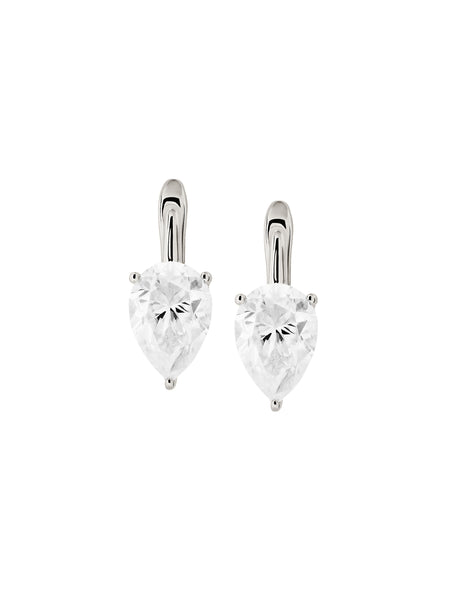 PORTER PEAR-CUT EARRINGS IN MOISSANITE, STERLING SILVER – Dorsey