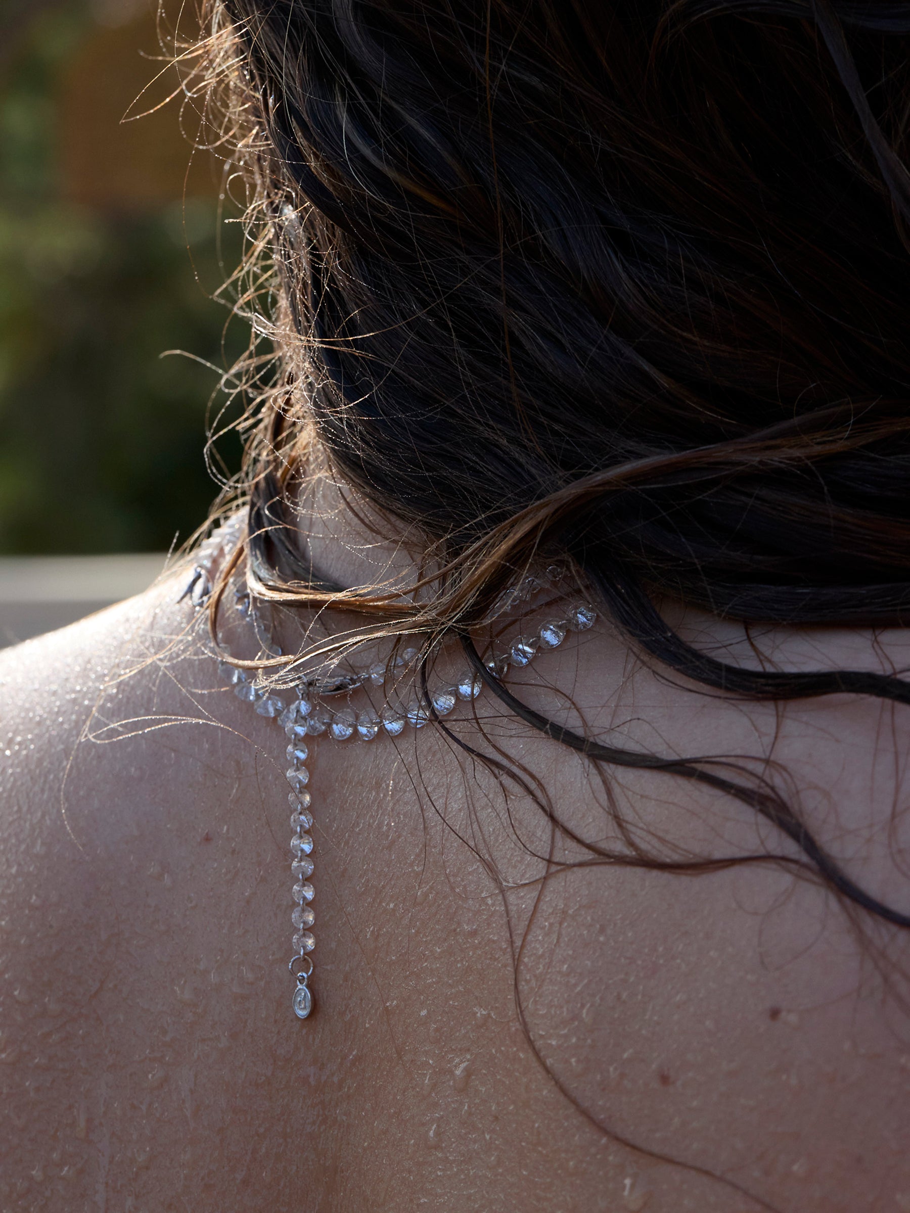 FLOATING ETERNITY NECKLACE IN 5MM MOISSANITE, STERLING SILVER