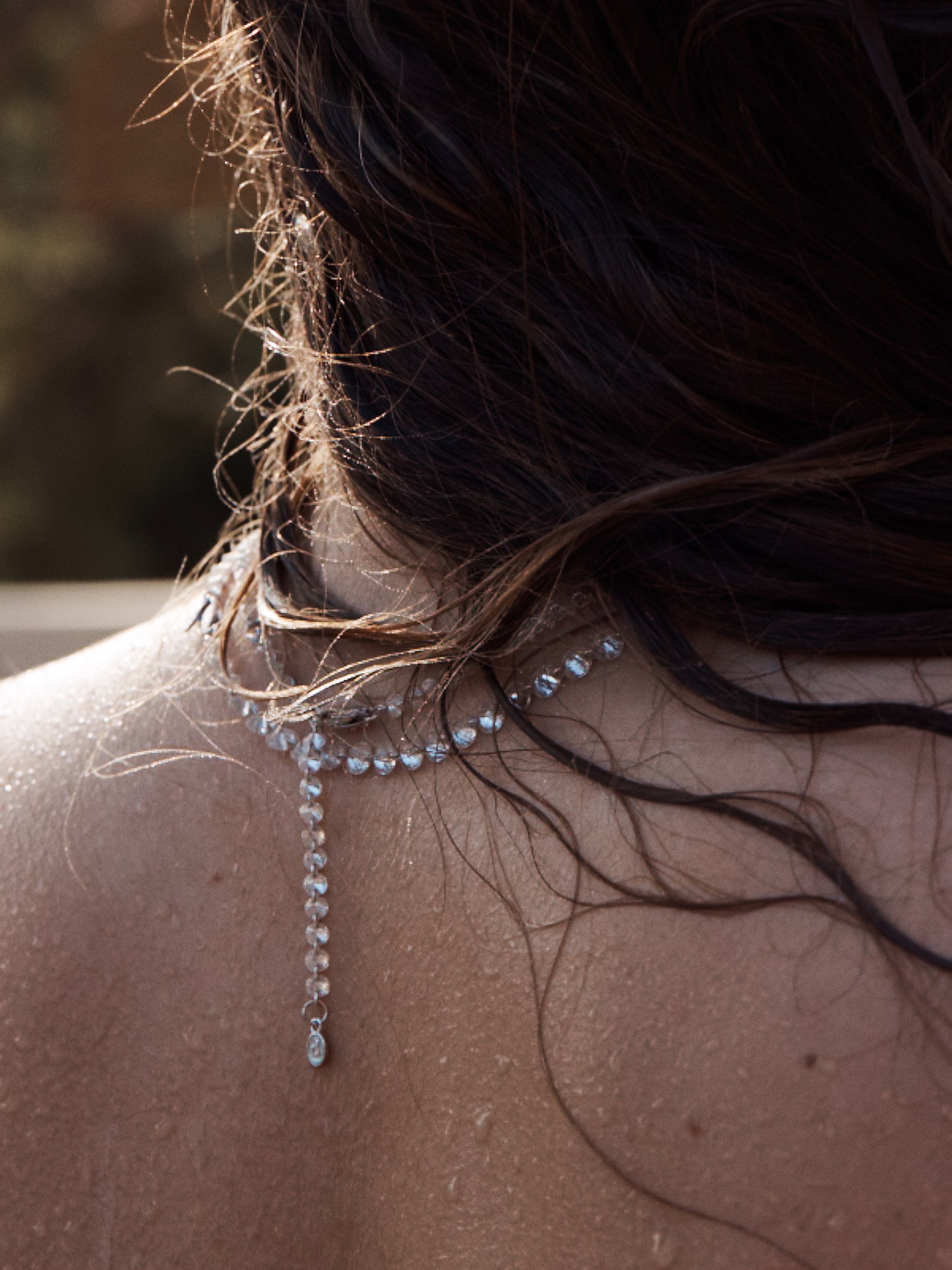 FLOATING ETERNITY NECKLACE IN 5MM MOISSANITE, STERLING SILVER