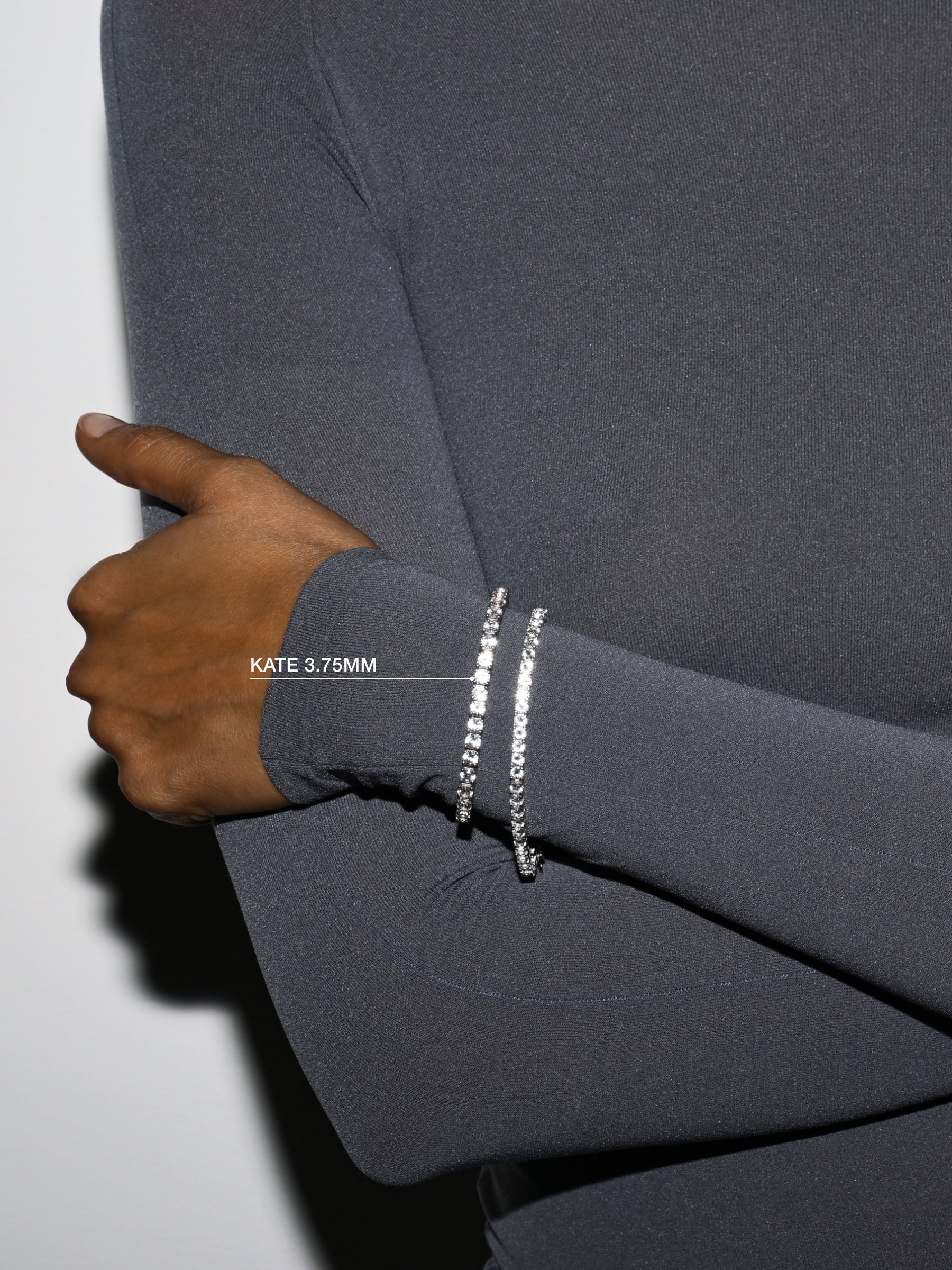 KATE RIVIÈRE BRACELET IN 3.75MM LAB WHITE SAPPHIRE