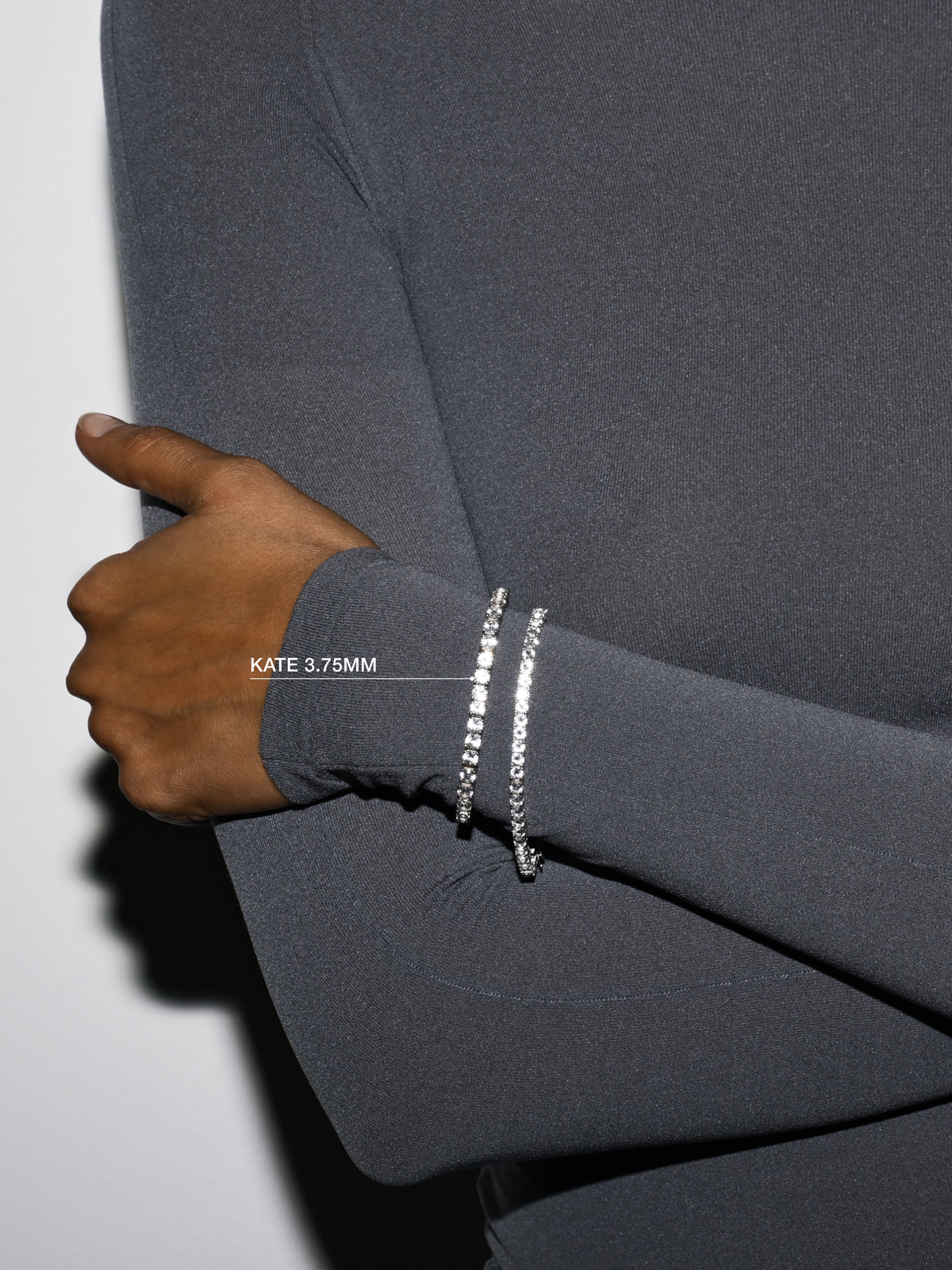 KATE RIVIÈRE BRACELET IN 3.75MM LAB WHITE SAPPHIRE