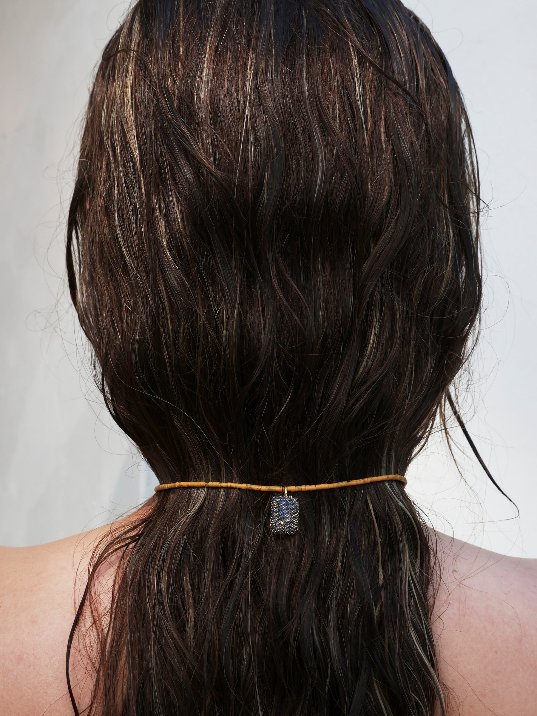 CORTE BEAD AND PAVÉ PENDANT NECKLACE IN AMBRE, 18K GOLD VERMEIL