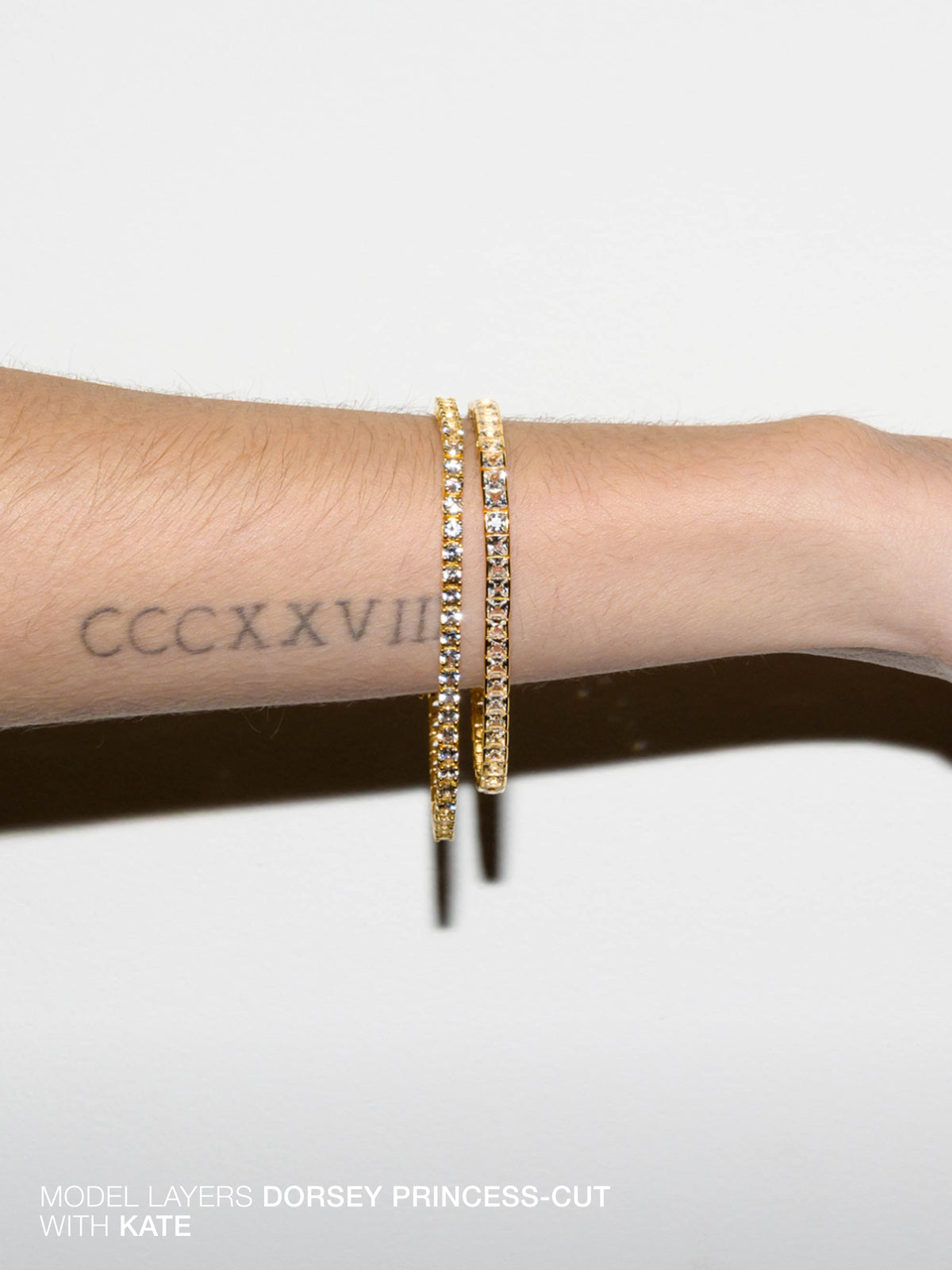 DORSEY PRINCESS-CUT RIVIÈRE BRACELET IN LAB WHITE SAPPHIRE