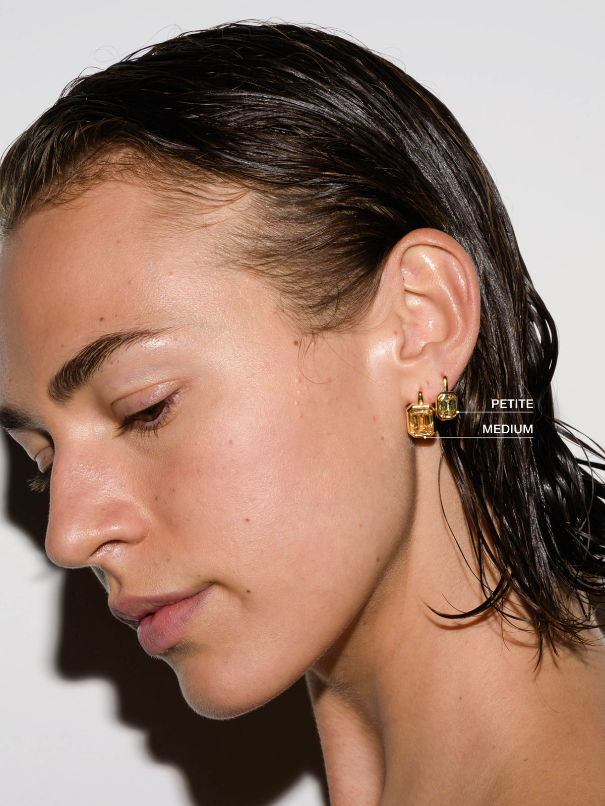 ODETTE EARRINGS IN HONEY MOISSANITE