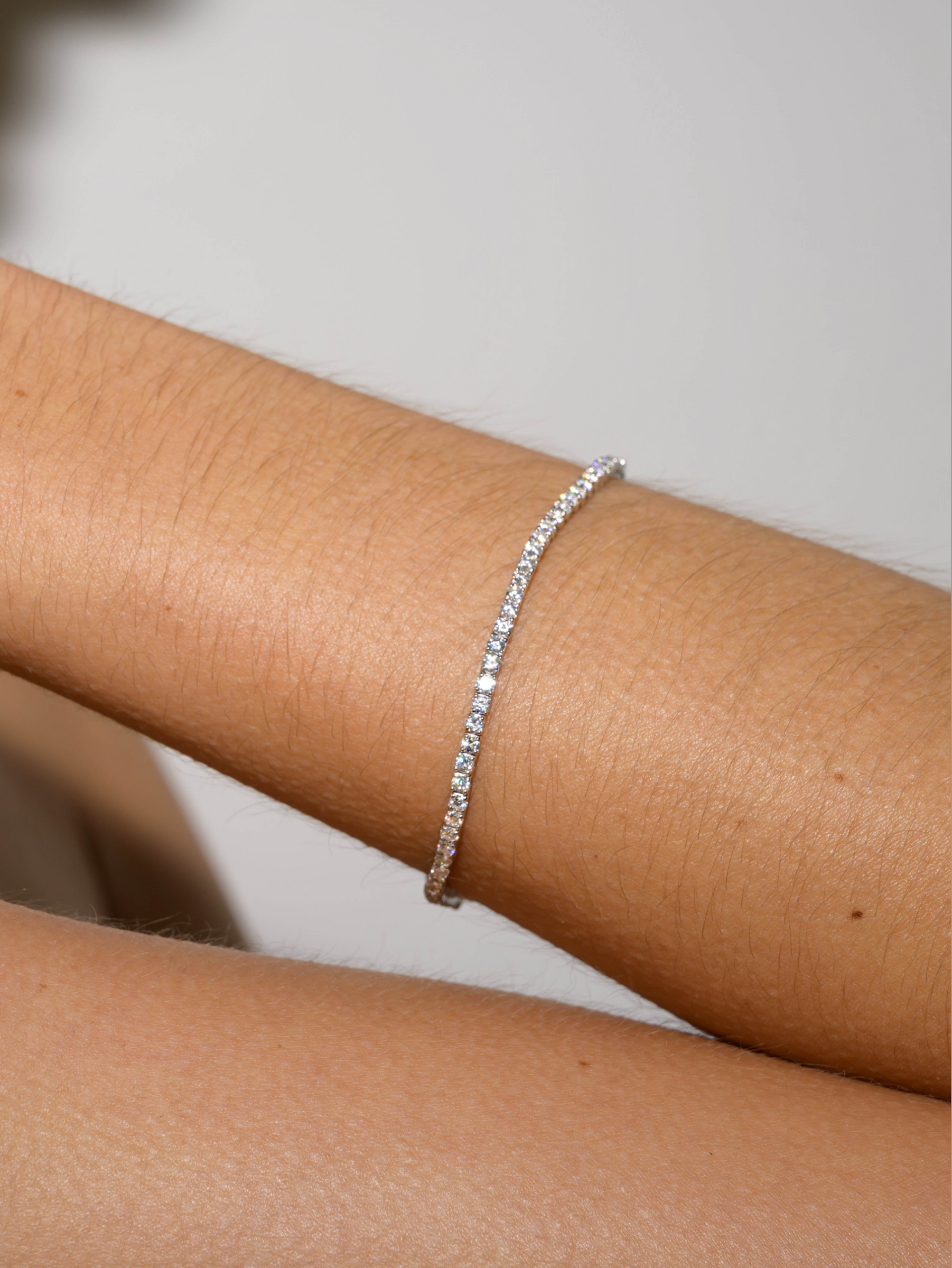 KATE RIVIÈRE BRACELET IN 2MM MOISSANITE, STERLING SILVER
