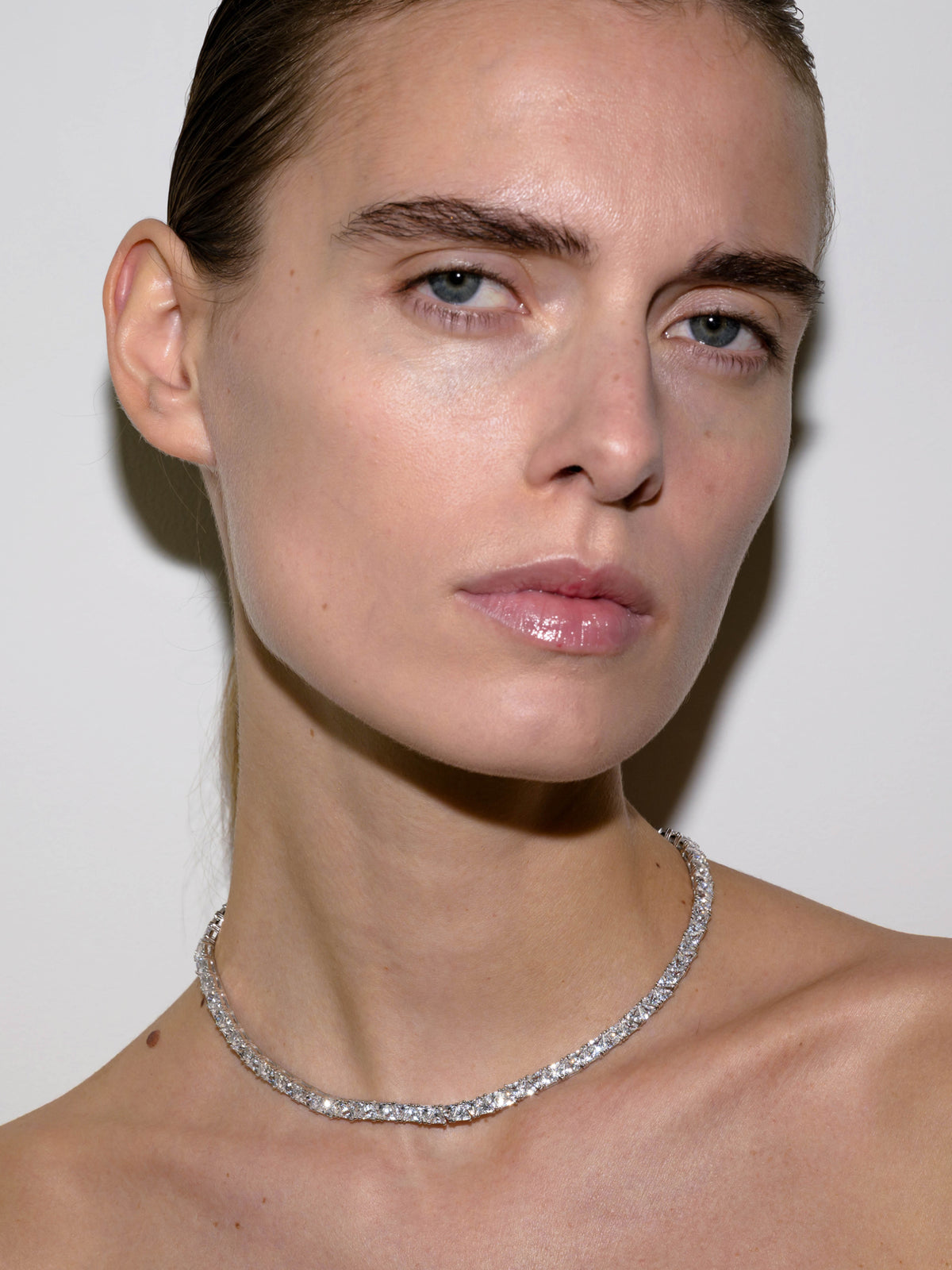 THEODORA RIVIÈRE NECKLACE IN LAB WHITE SAPPHIRE