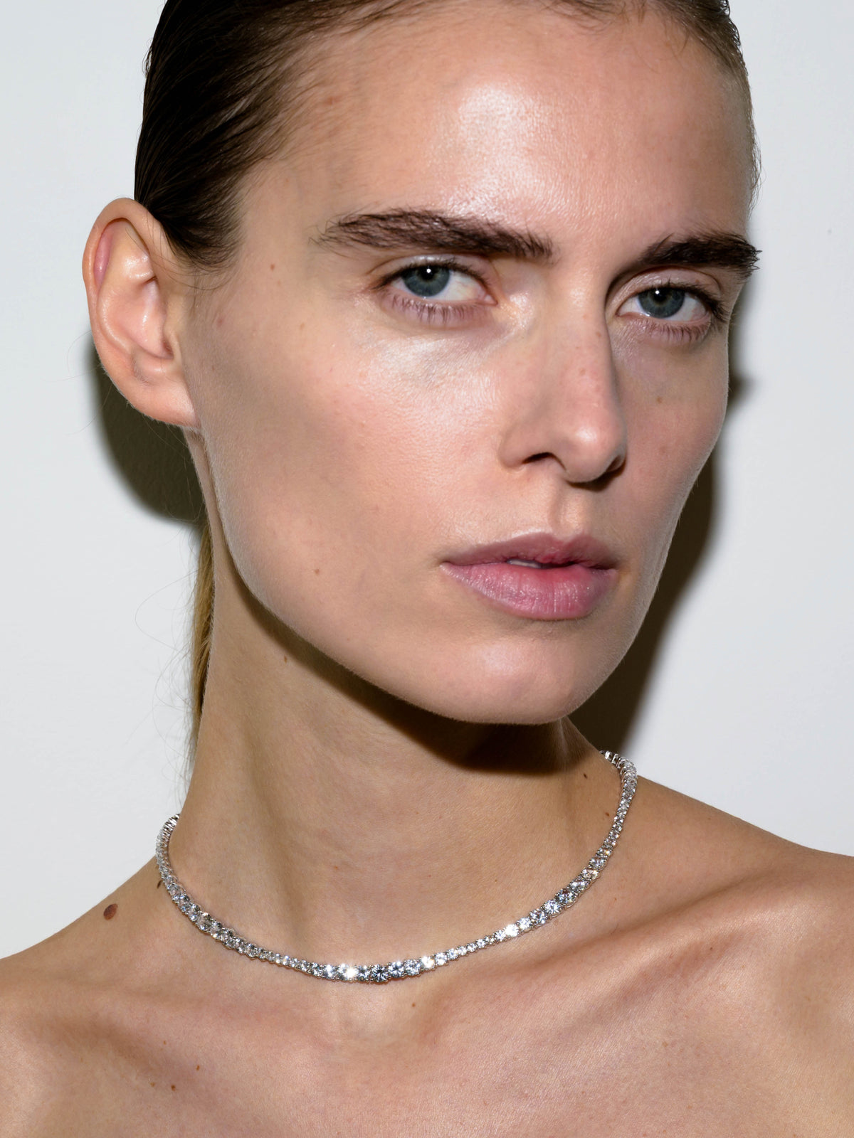 ISADORA RIVIÈRE NECKLACE IN LAB WHITE SAPPHIRE