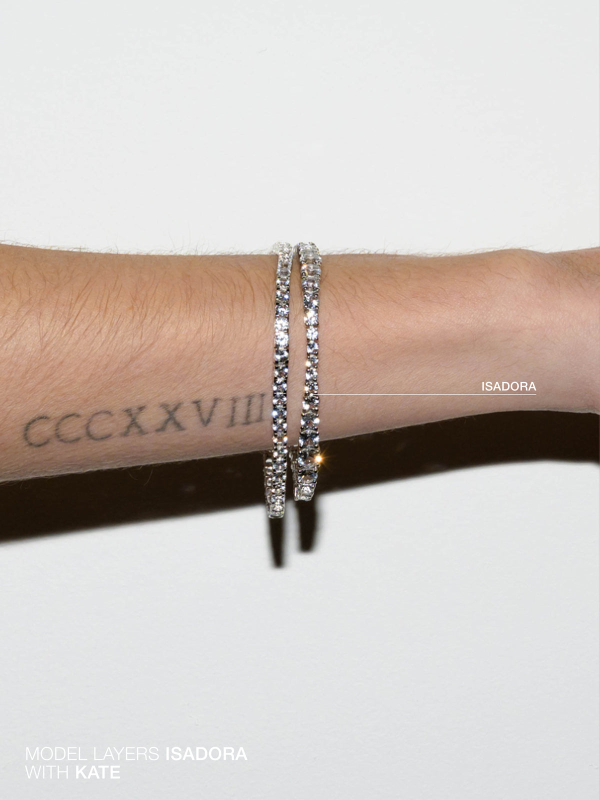 ISADORA RIVIÈRE BRACELET IN LAB WHITE SAPPHIRE