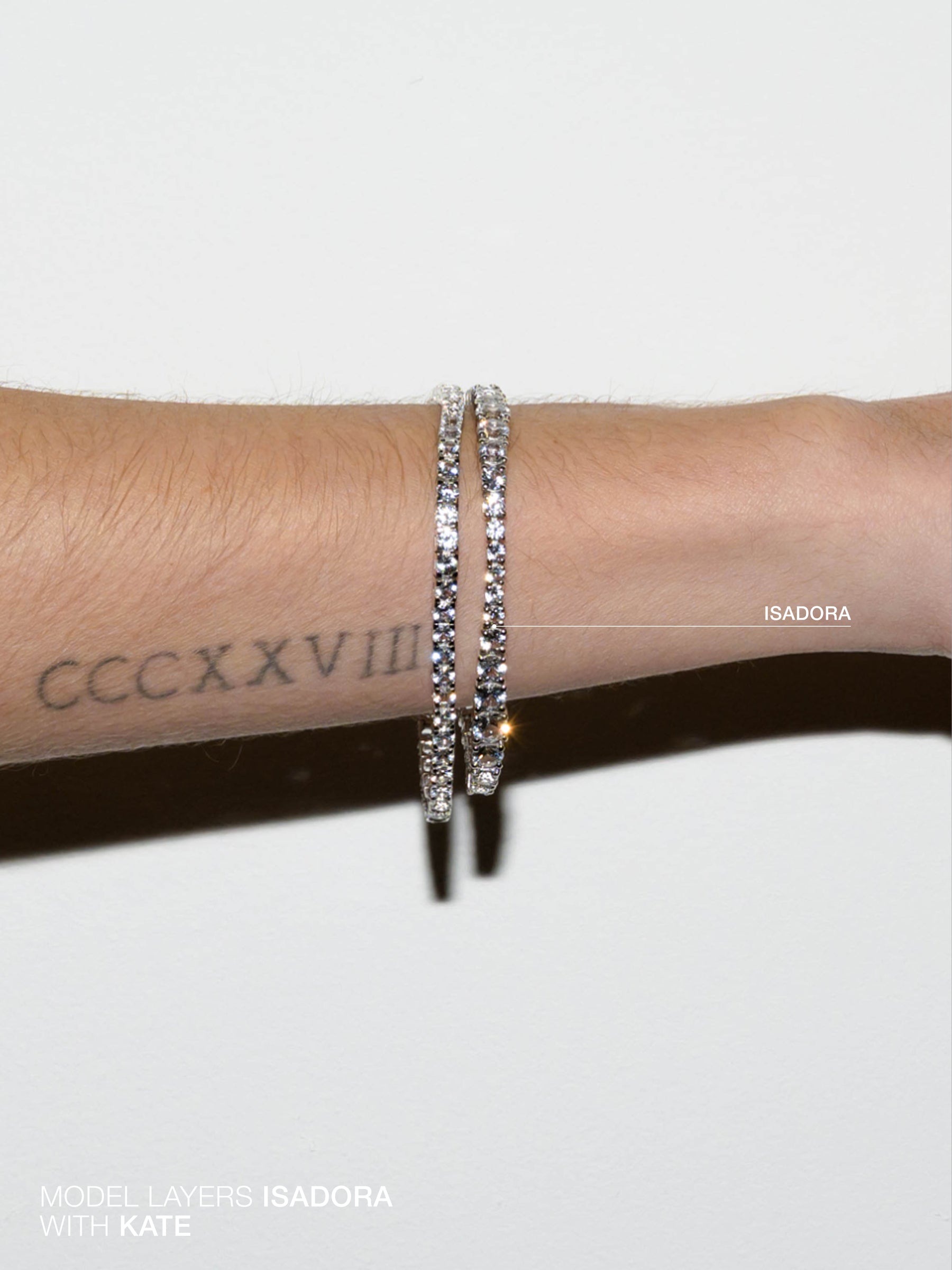 ISADORA RIVIÈRE BRACELET IN LAB WHITE SAPPHIRE