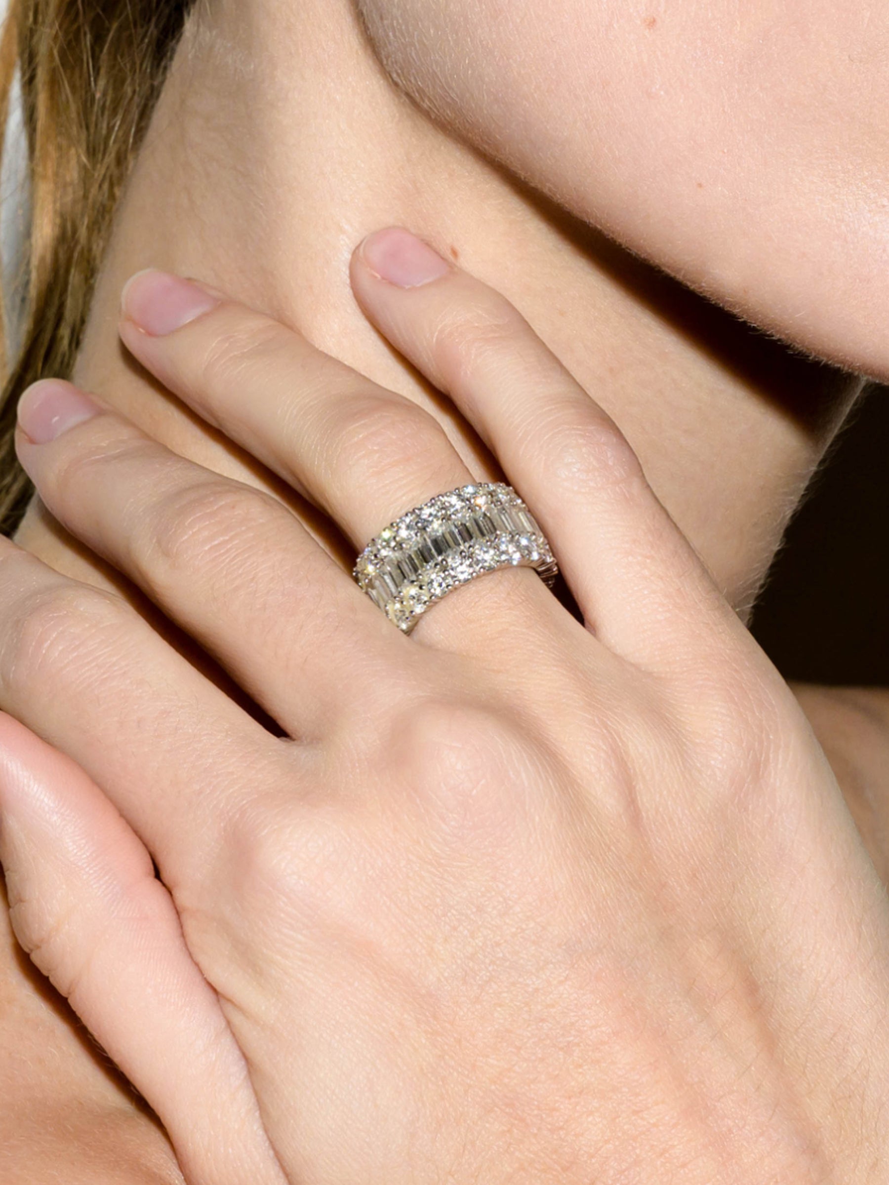 MAXIME THREE-ROW ETERNITY BAND IN MOISSANITE