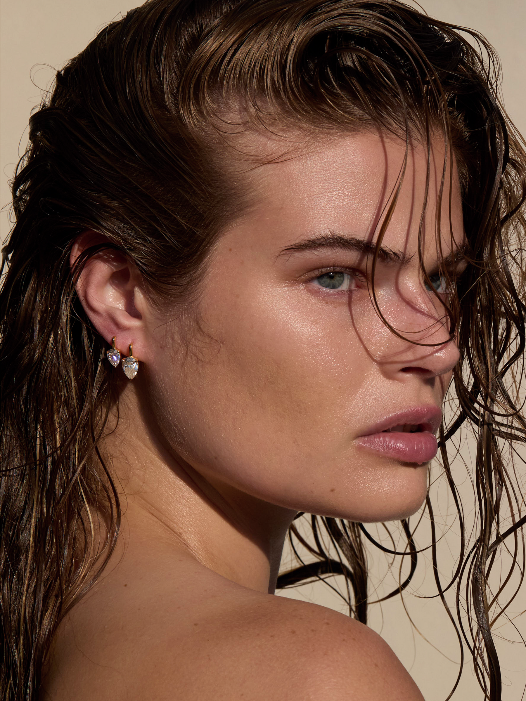PORTER PEAR-CUT EARRINGS IN LAB WHITE SAPPHIRE, 18K GOLD VERMEIL
