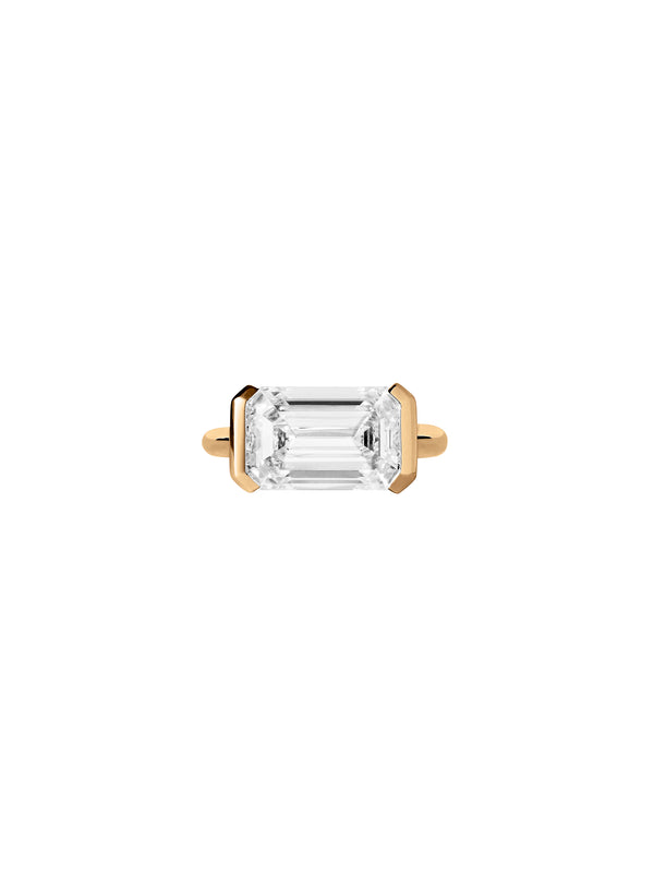 14K INÈS EMERALD-CUT RING IN LAB DIAMOND