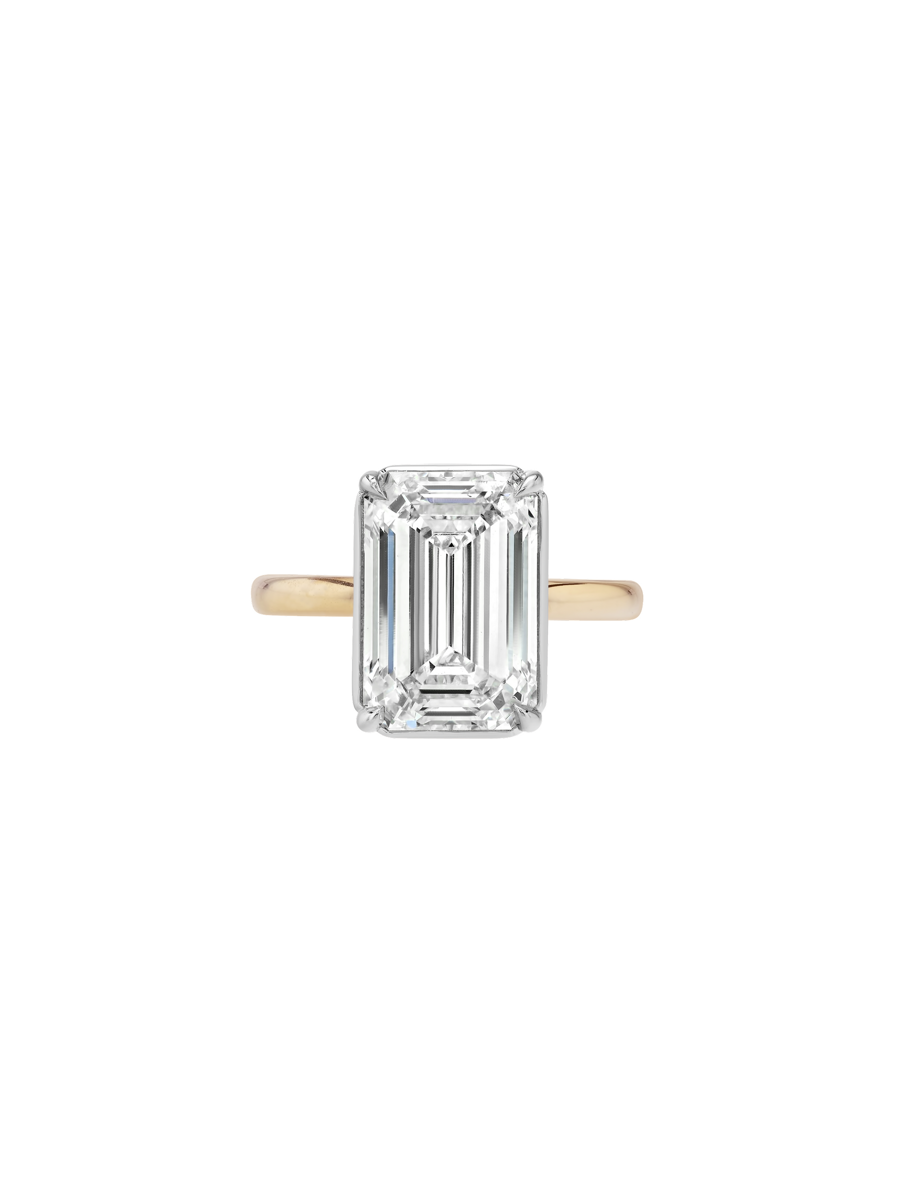 14K ELLIS EMERALD-CUT SOLITAIRE RING IN LAB DIAMOND