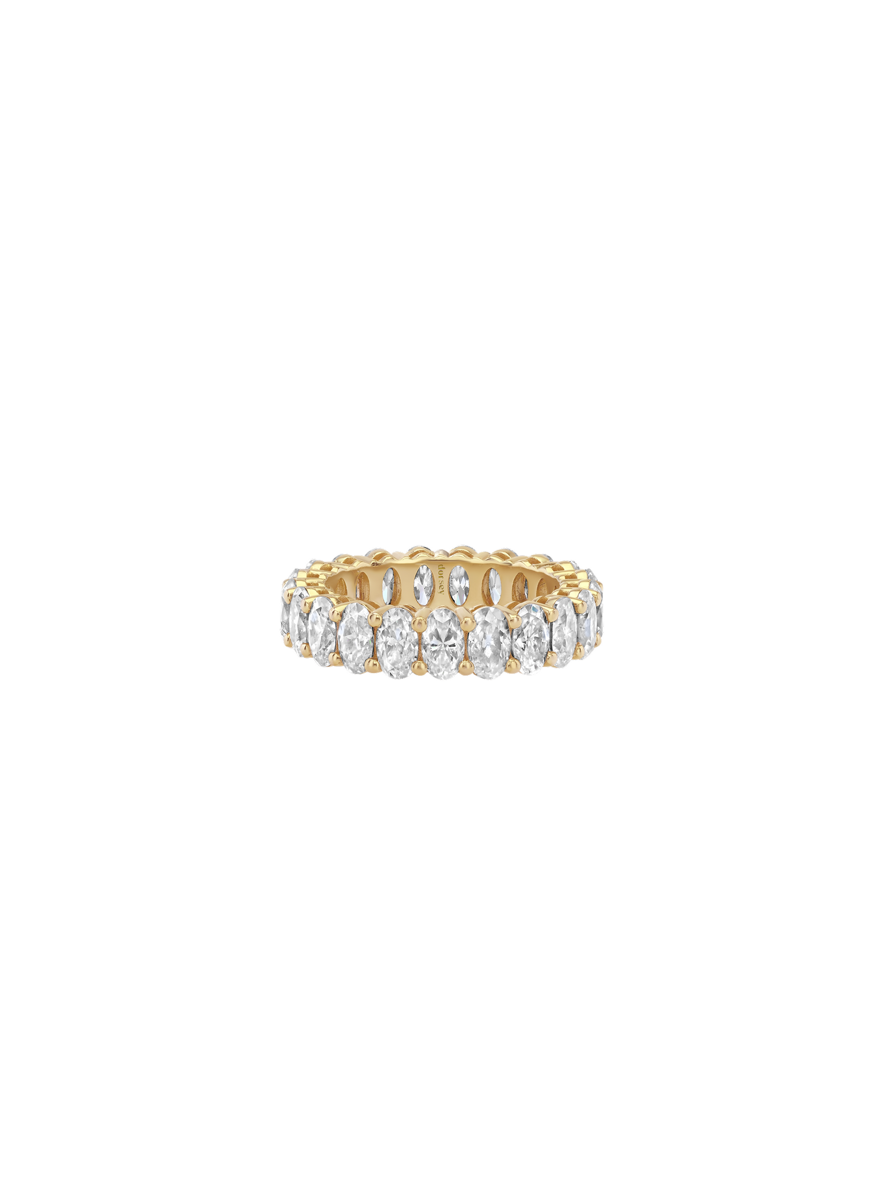 OVAL-CUT ETERNITY BAND IN MOISSANITE, 18K GOLD VERMEIL