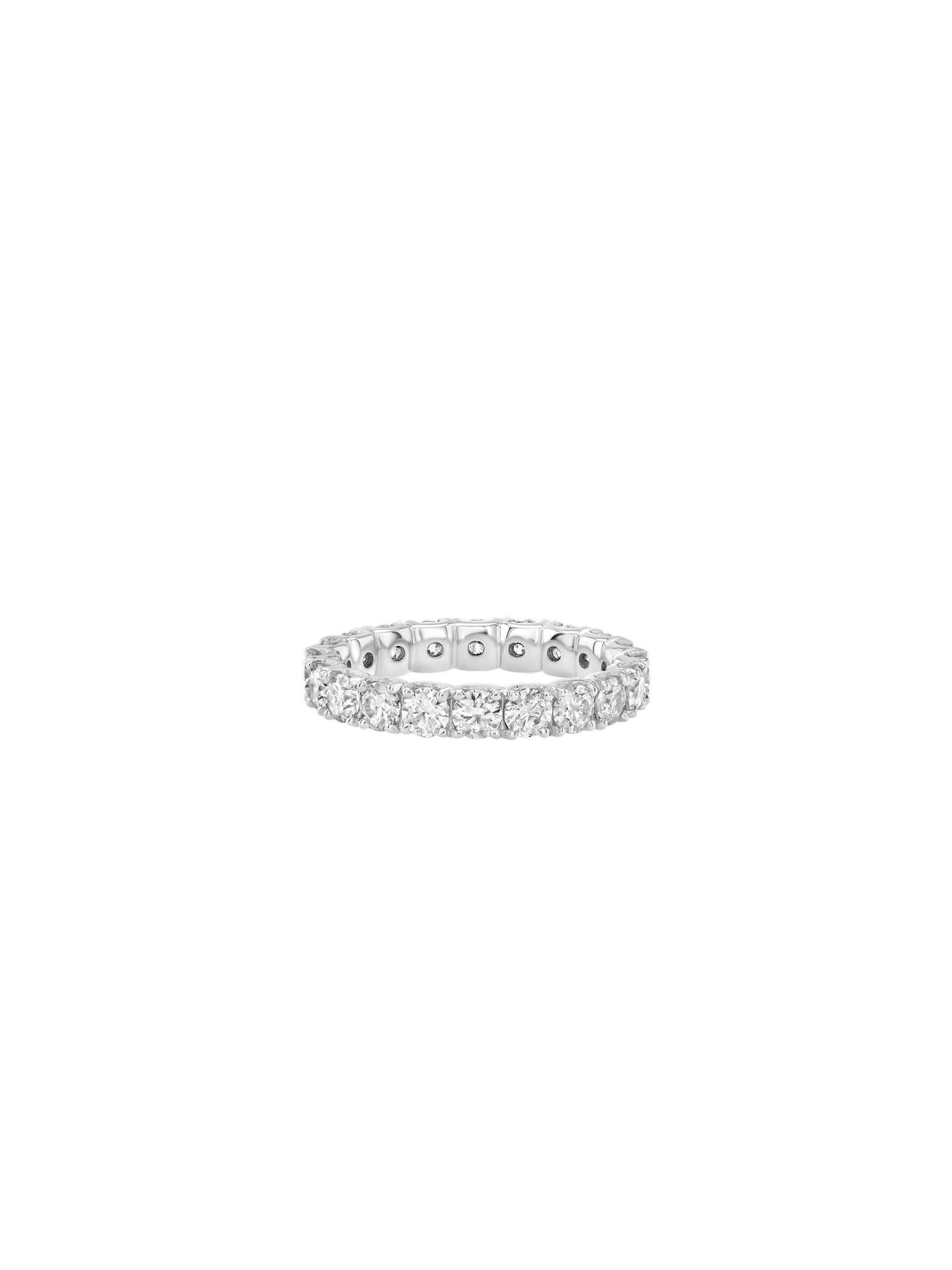 14K ROUND-CUT ETERNITY BAND IN LAB DIAMOND, 14K WHITE GOLD