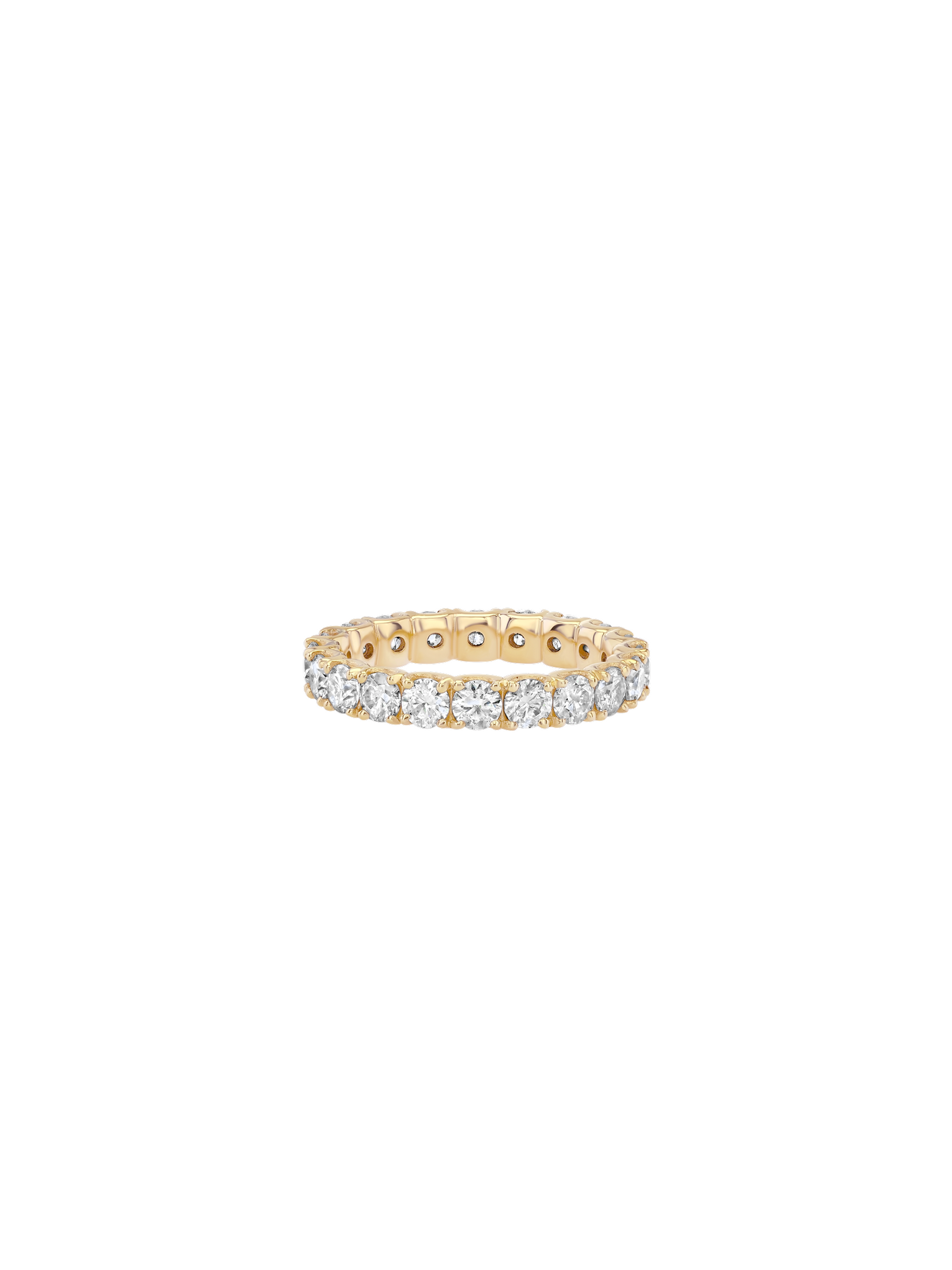 14K ROUND-CUT ETERNITY BAND IN LAB DIAMOND, 14K YELLOW GOLD