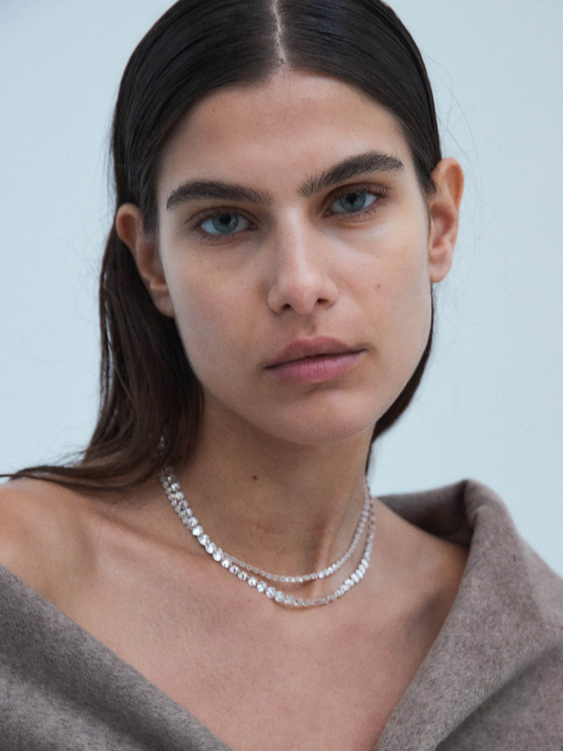 FLOATING ETERNITY NECKLACE IN 3.5MM MOISSANITE, STERLING SILVER