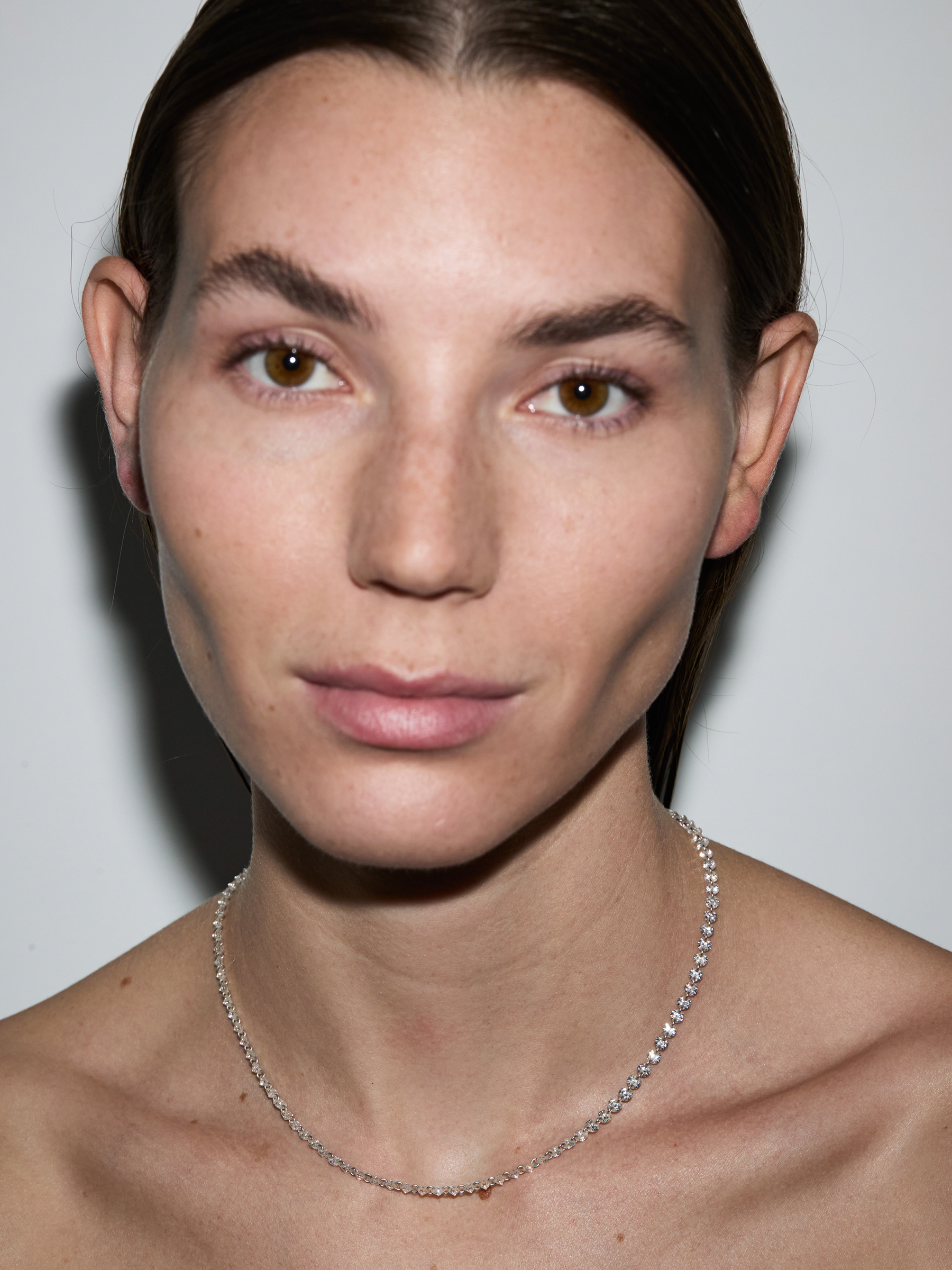 FLOATING ETERNITY NECKLACE IN 3.5MM MOISSANITE, STERLING SILVER