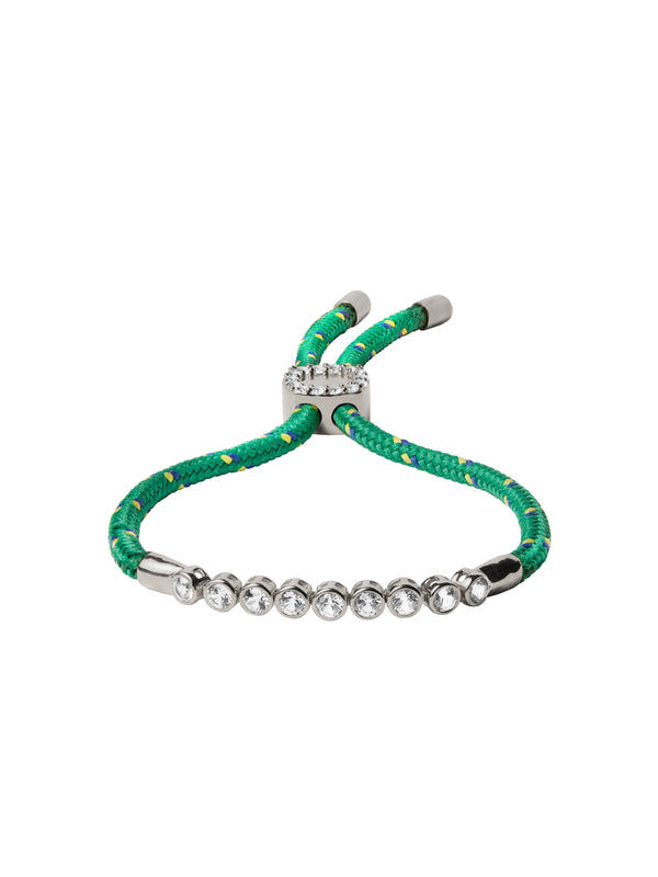 JAMES BEZEL VERT PARACORD BRACELET, SILVER