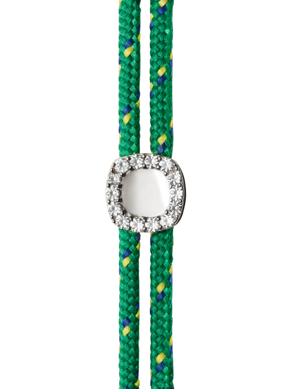 JAMES BEZEL VERT PARACORD BRACELET, SILVER