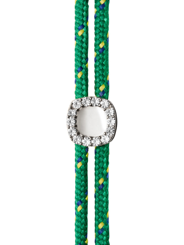 JAMES BEZEL VERT PARACORD BRACELET, SILVER