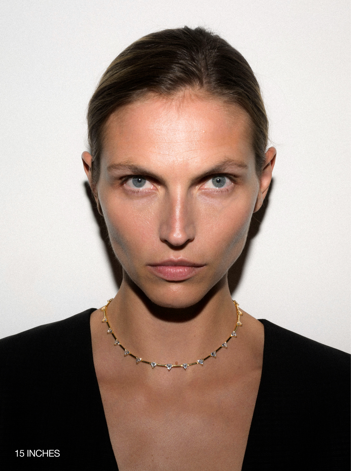 PETITE JULIEN NECKLACE IN LAB WHITE SAPPHIRE, 18K GOLD VERMEIL PETITE JULIEN NECKLACE IN LAB WHITE SAPPHIRE, 18K GOLD VERMEIL