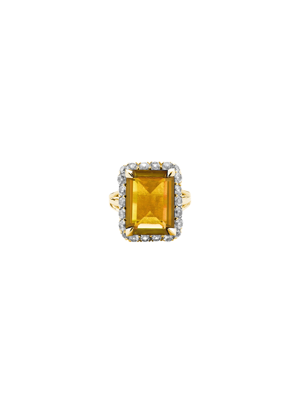 HASTINGS, LAB-GROWN YELLOW SAPPHIRE RING, GOLD