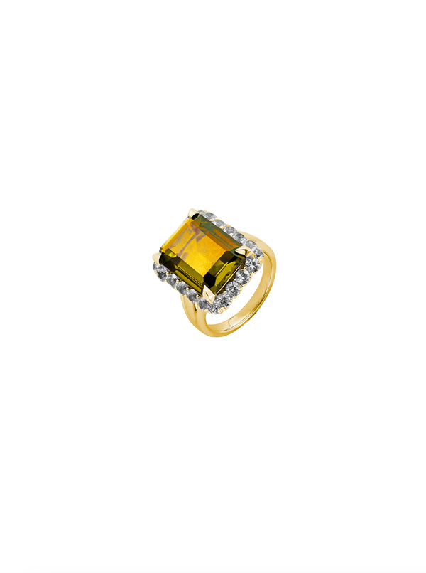 HASTINGS, LAB-GROWN YELLOW SAPPHIRE RING, GOLD