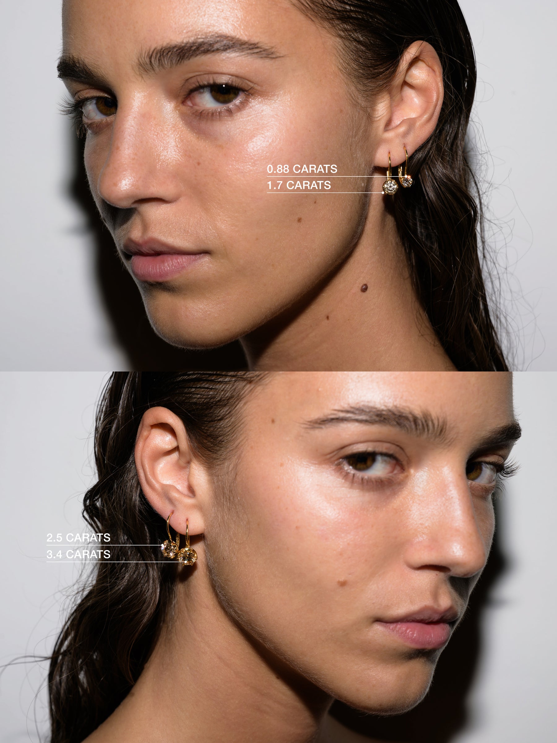 CECILIA EARRINGS IN HONEY MOISSANITE