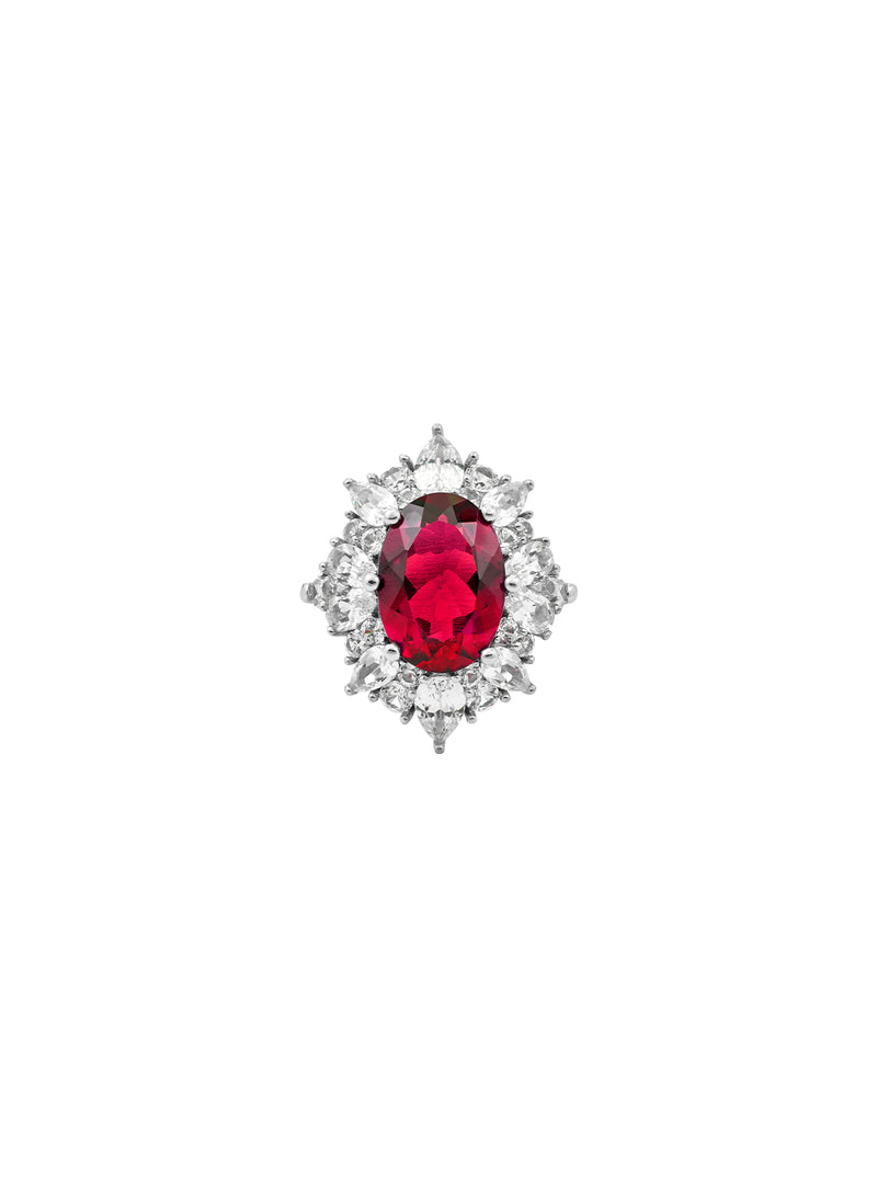 HOUGHTON, LAB-GROWN RED SAPPHIRE RING