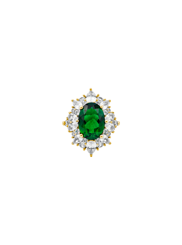 HOUGHTON, LAB-GROWN EMERALD RING, GOLD