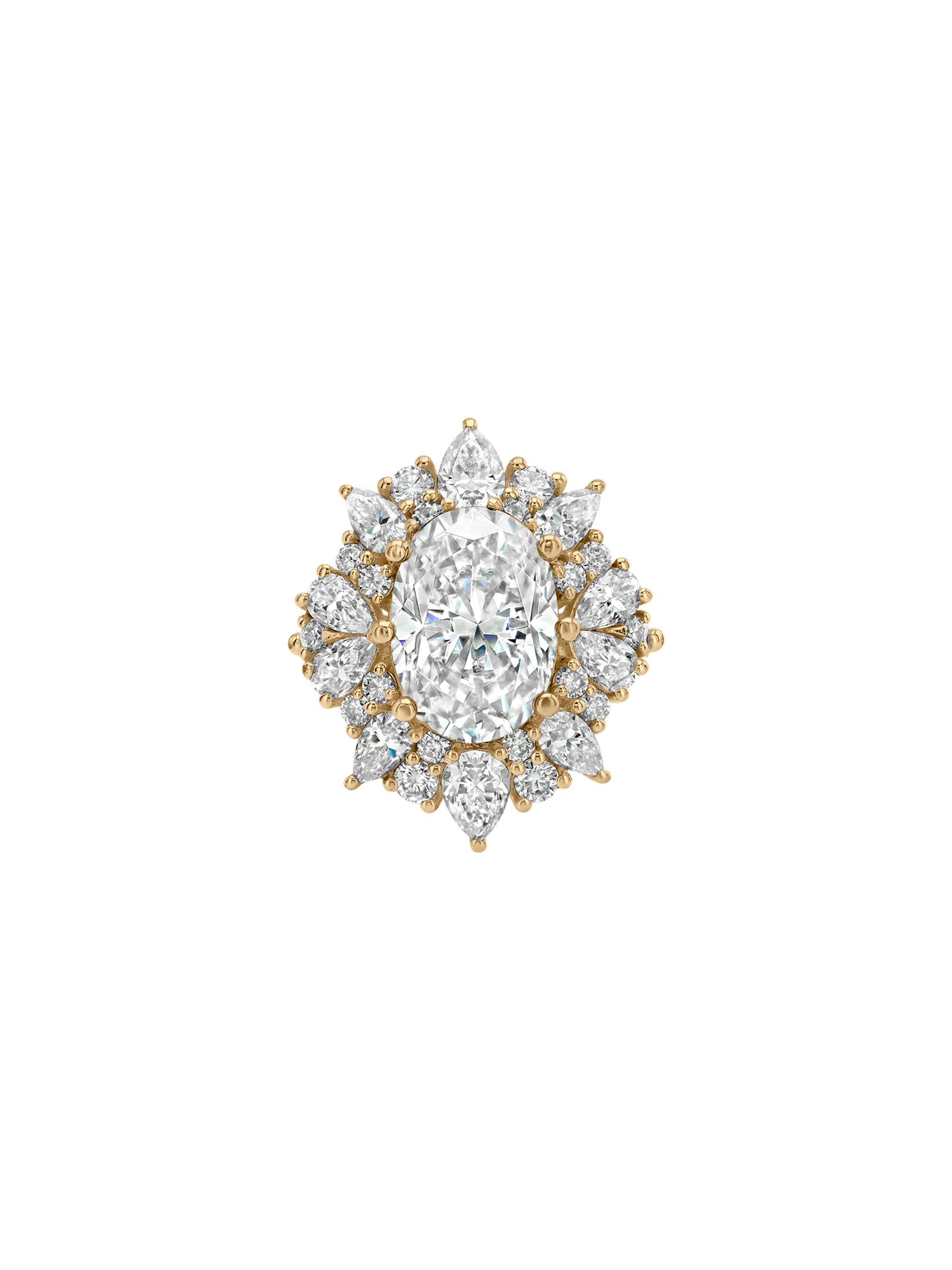 HOUGHTON RING IN MOISSANITE, GOLD VERMEIL
