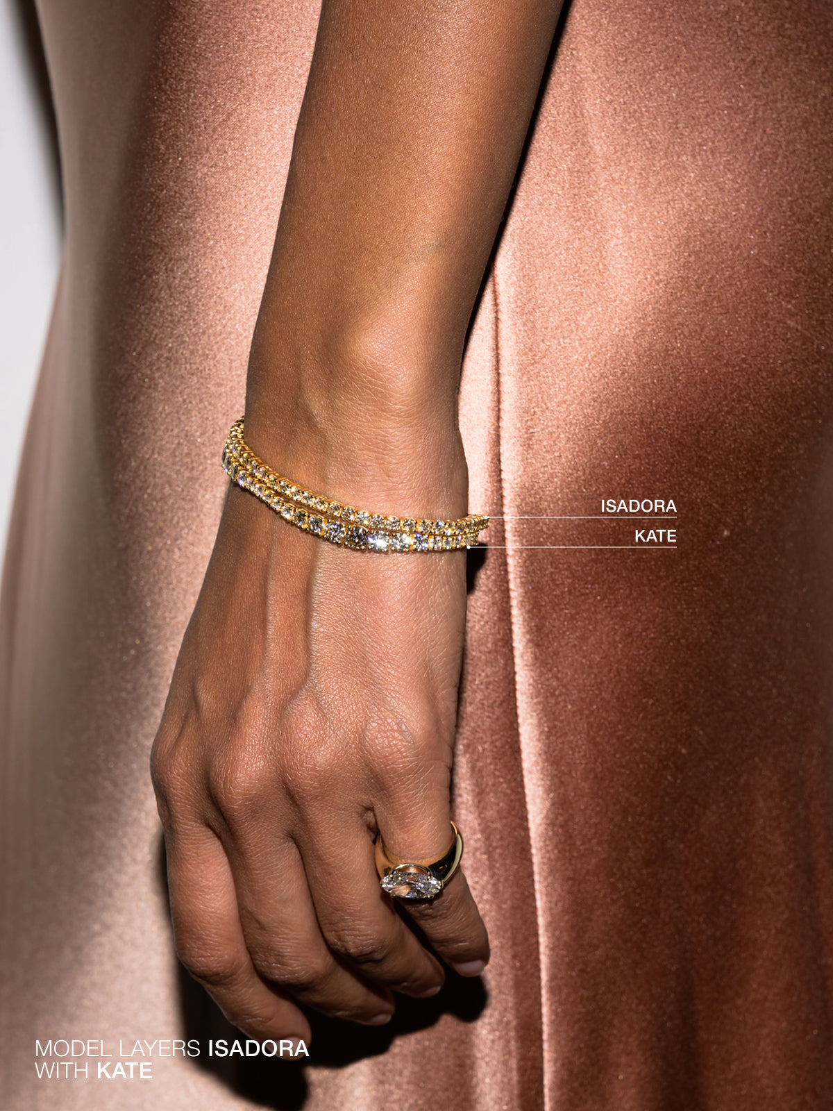 ISADORA RIVIÈRE BRACELET IN HONEY MOISSANITE