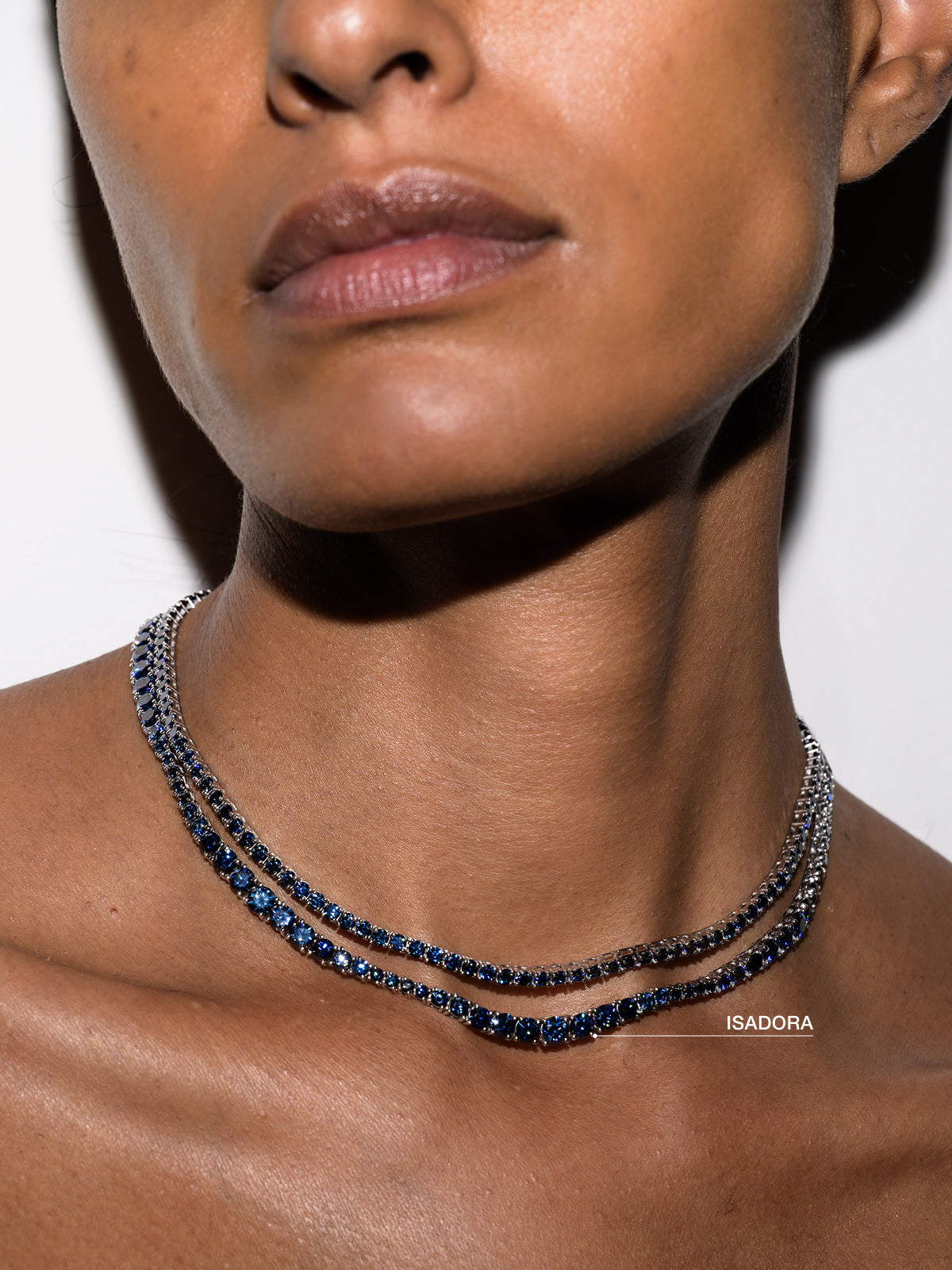 ISADORA RIVIÈRE NECKLACE IN SLATE BLUE MOISSANITE