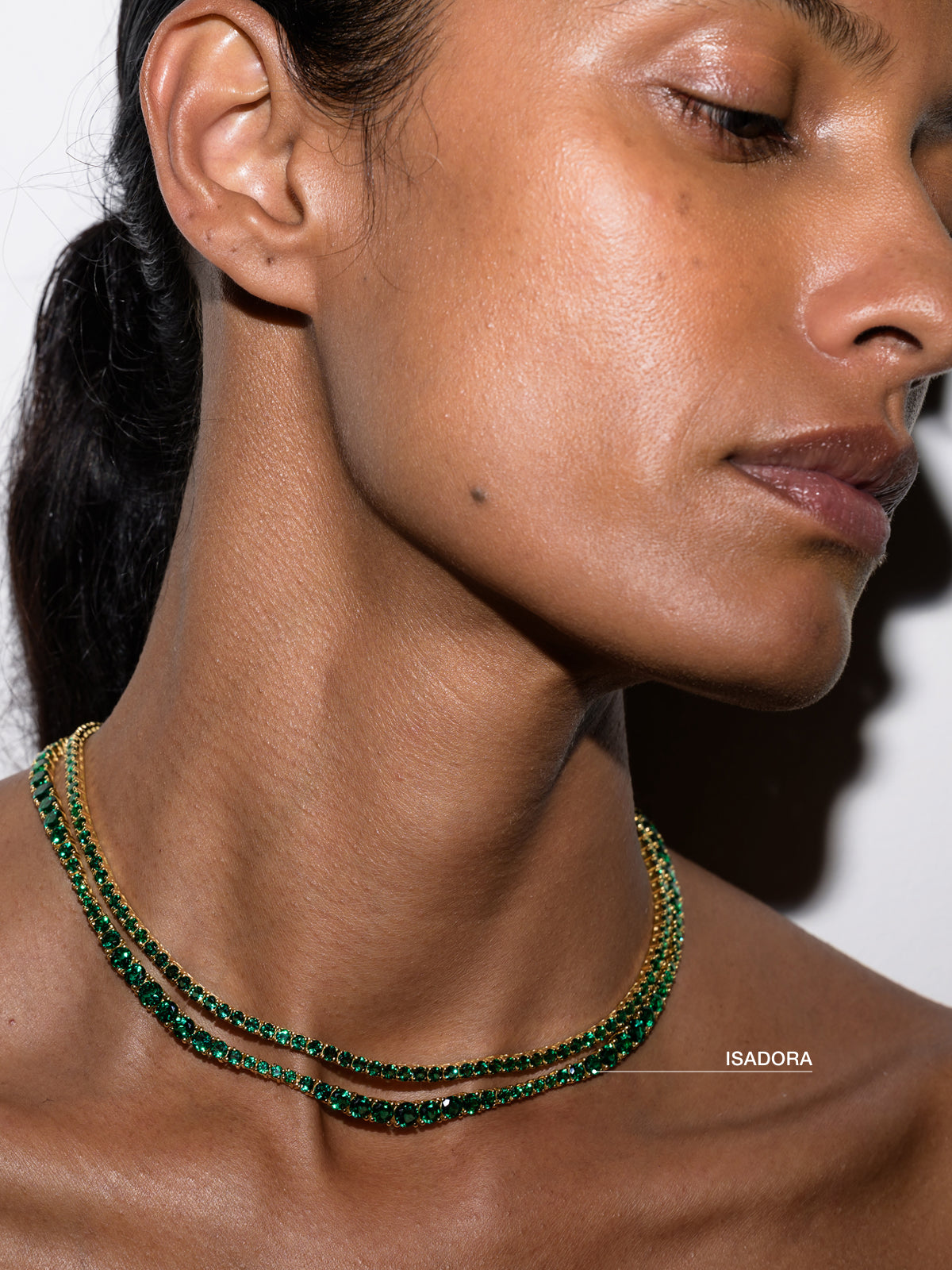 ISADORA RIVIÈRE NECKLACE IN LAB EMERALD