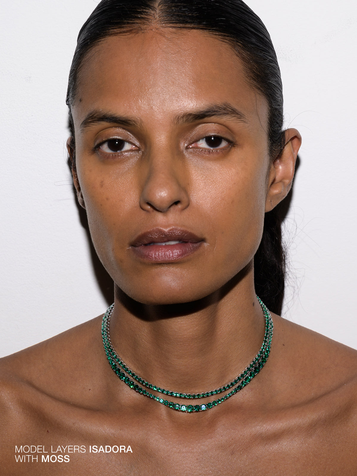 ISADORA RIVIÈRE NECKLACE IN LAB EMERALD