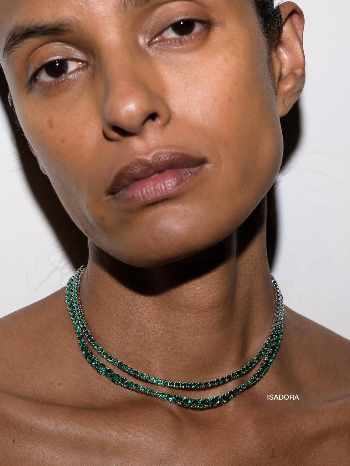 ISADORA RIVIÈRE NECKLACE IN LAB EMERALD