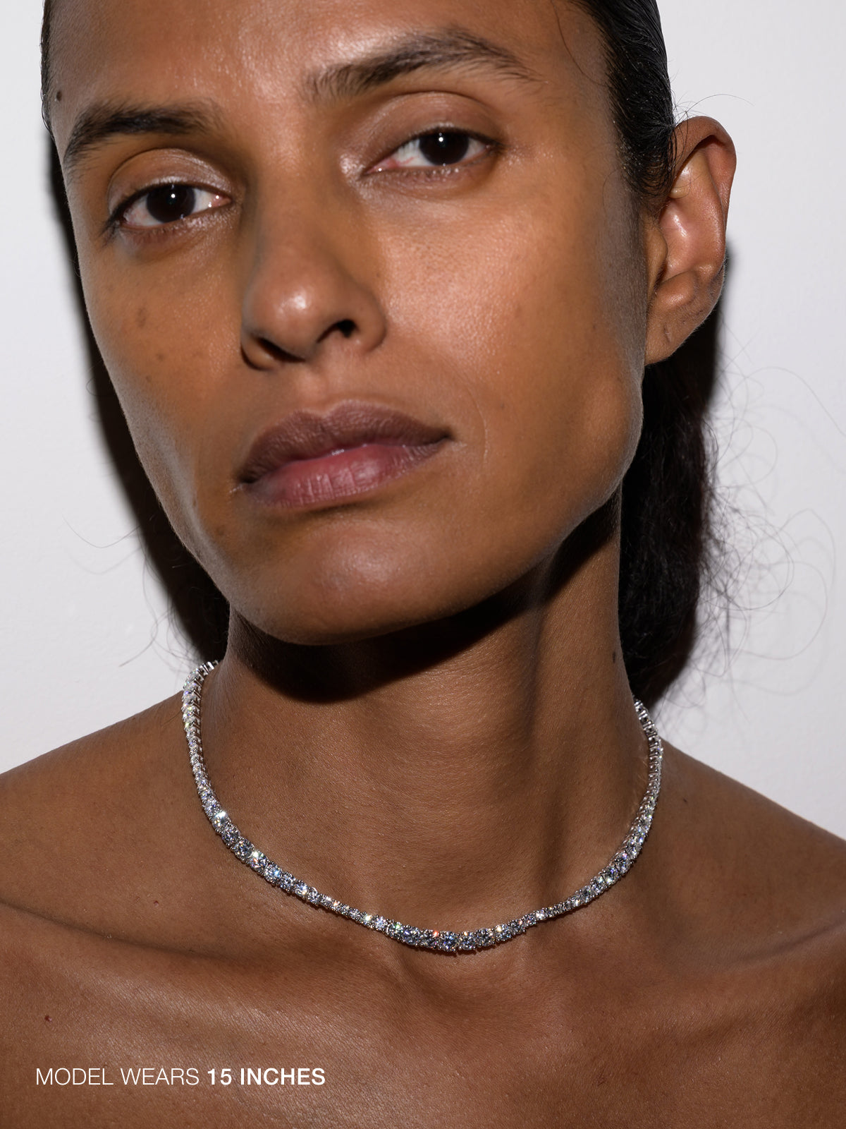 ISADORA RIVIÈRE NECKLACE IN MOISSANITE, STERLING SILVER
