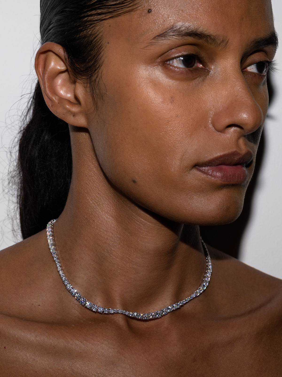 ISADORA RIVIÈRE NECKLACE IN MOISSANITE, STERLING SILVER
