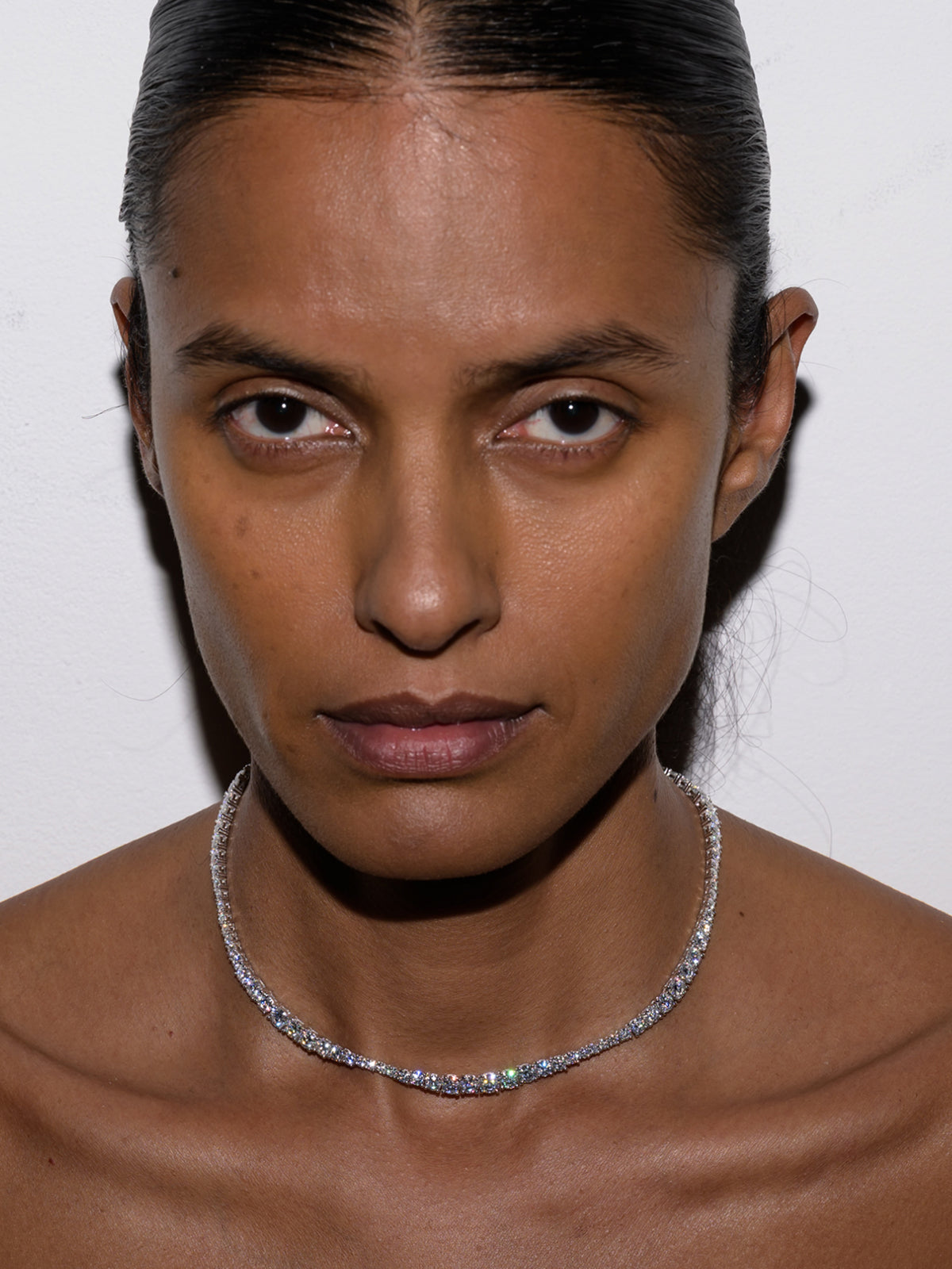 ISADORA RIVIÈRE NECKLACE IN MOISSANITE, STERLING SILVER