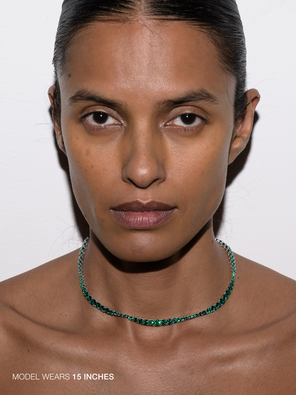 ISADORA RIVIÈRE NECKLACE IN VIRIDIAN GREEN MOISSANITE