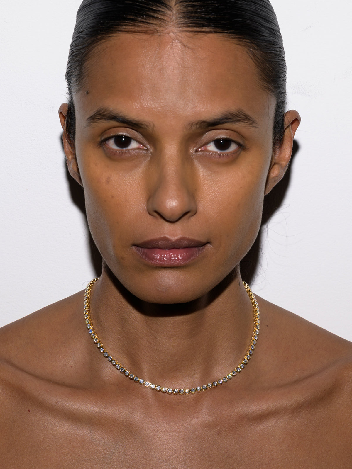 JAMES BEZEL RIVIÈRE NECKLACE IN MOISSANITE
