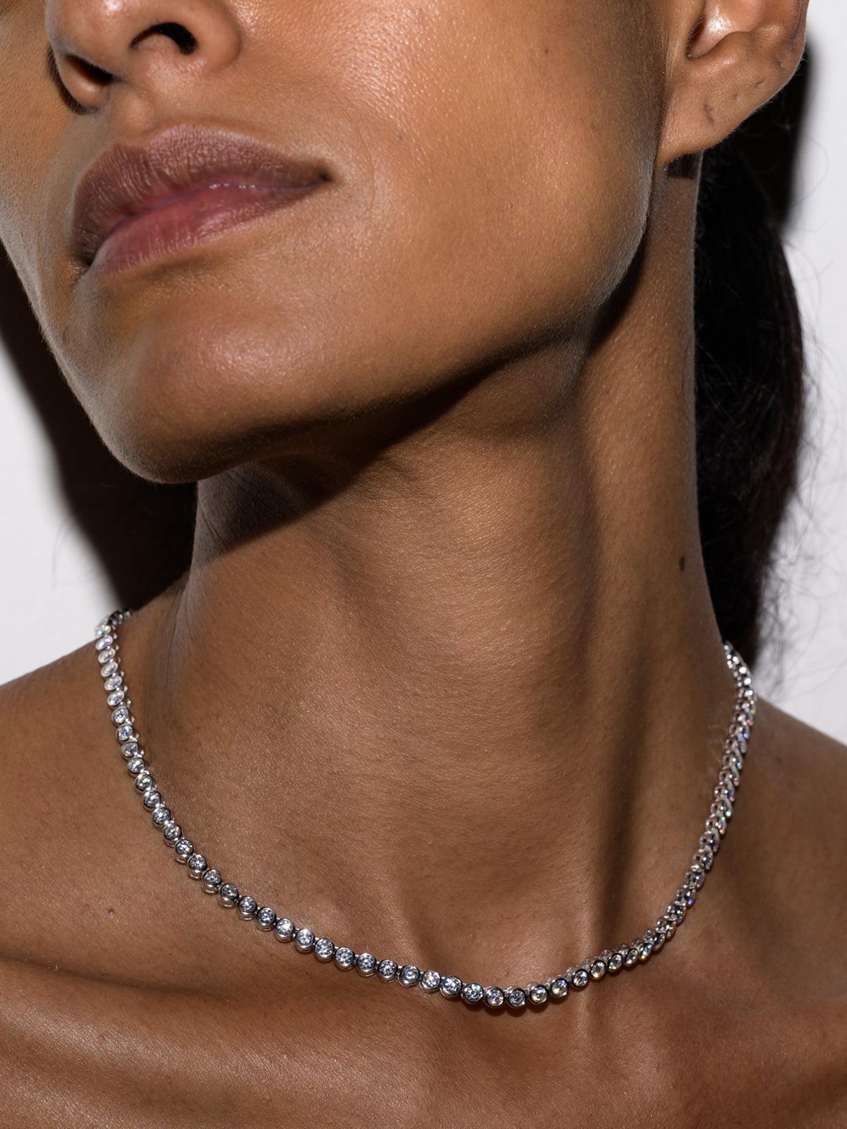 JAMES BEZEL RIVIÈRE NECKLACE IN MOISSANITE