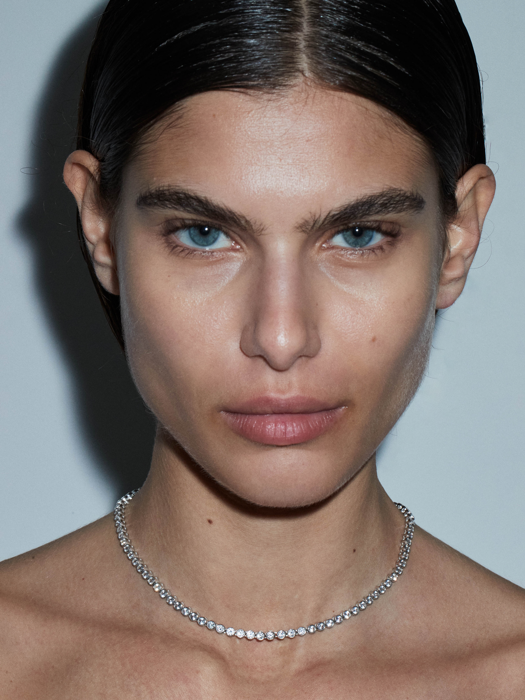 JAMES BEZEL RIVIÈRE NECKLACE IN LAB WHITE SAPPHIRE, STERLING SILVER