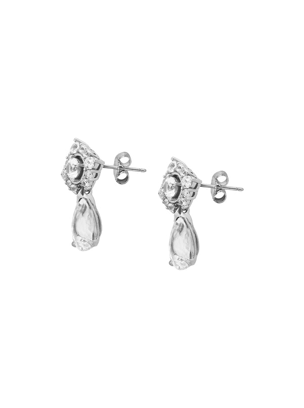 JOSEPHINE, LAB-GROWN WHITE SAPPHIRE DROP EARRINGS