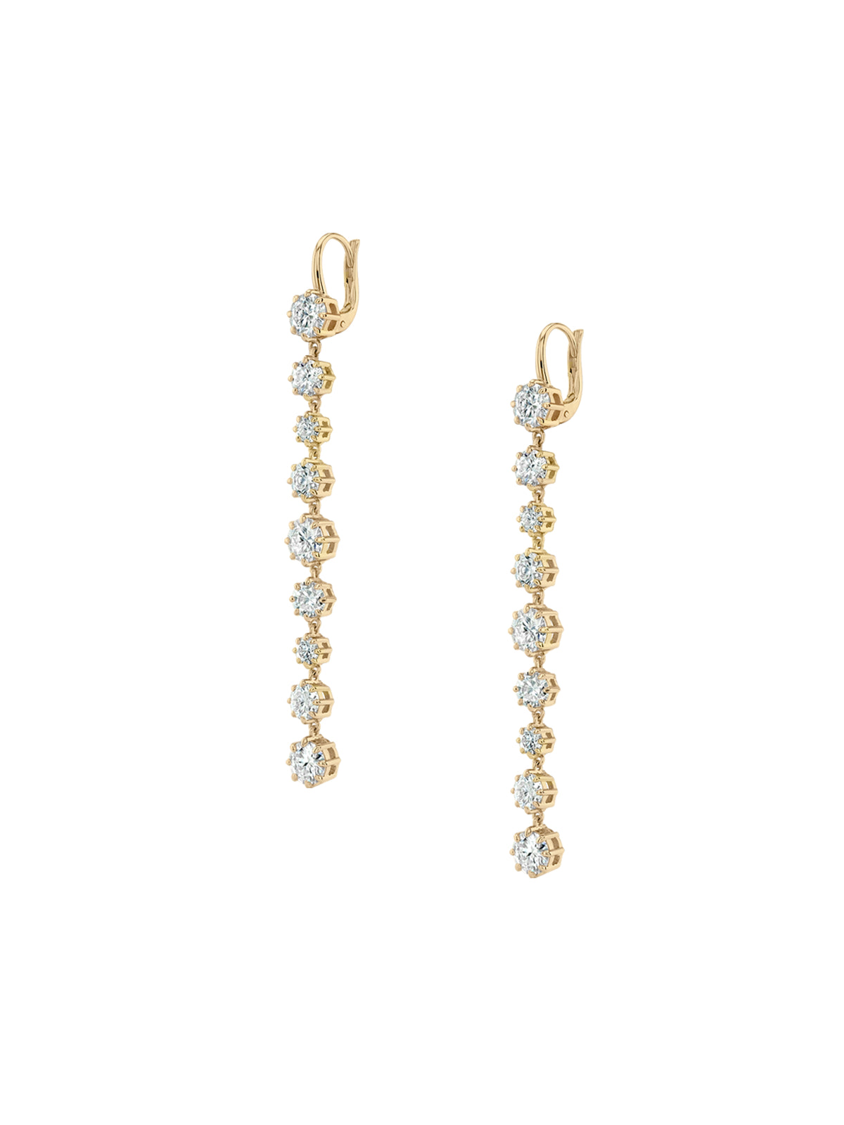 JOSEPHINE RIVIÈRE EARRINGS IN MOISSANITE, GOLD VERMEIL