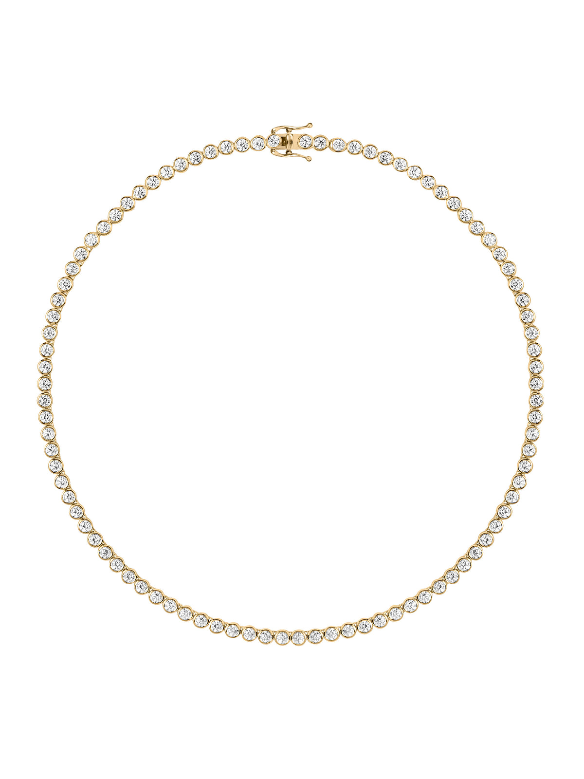 14K JAMES BEZEL RIVIÈRE NECKLACE IN LAB DIAMOND